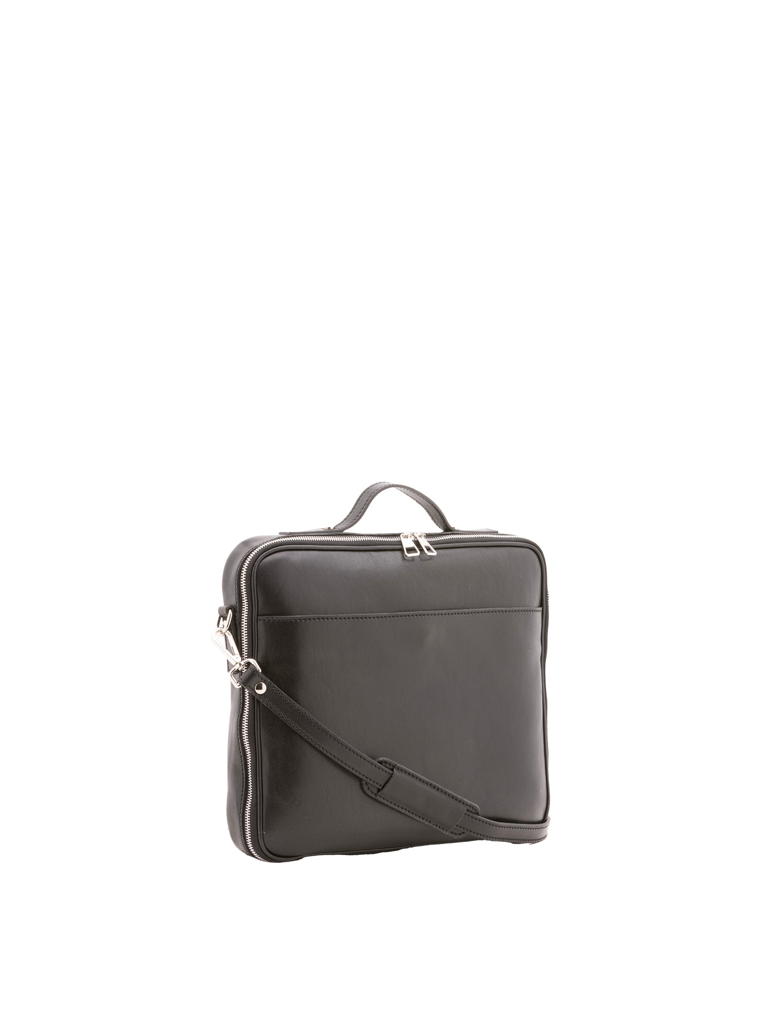 Borsa a mano unisex in vera pelle Made in Italy 4542-NERO Alessia Firenze