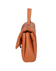 Purple Women's Handbag in Genuine Leather Made in Italy 17x28x7 cm