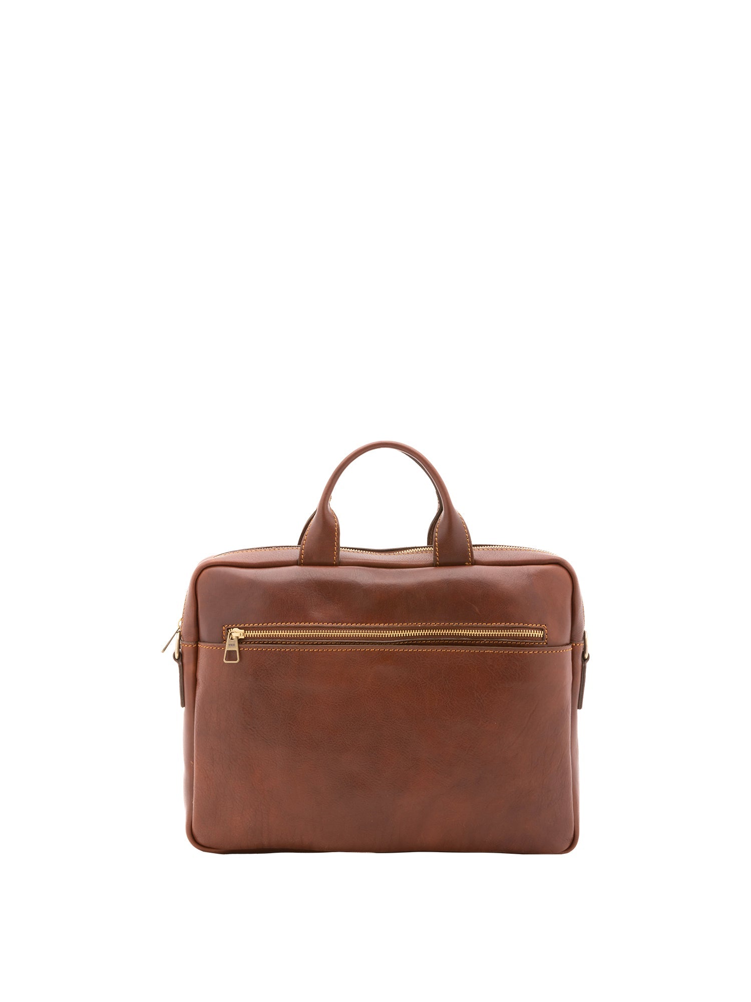 Borsa a mano unisex in vera pelle Made in Italy 4317-MARRONE Alessia Firenze