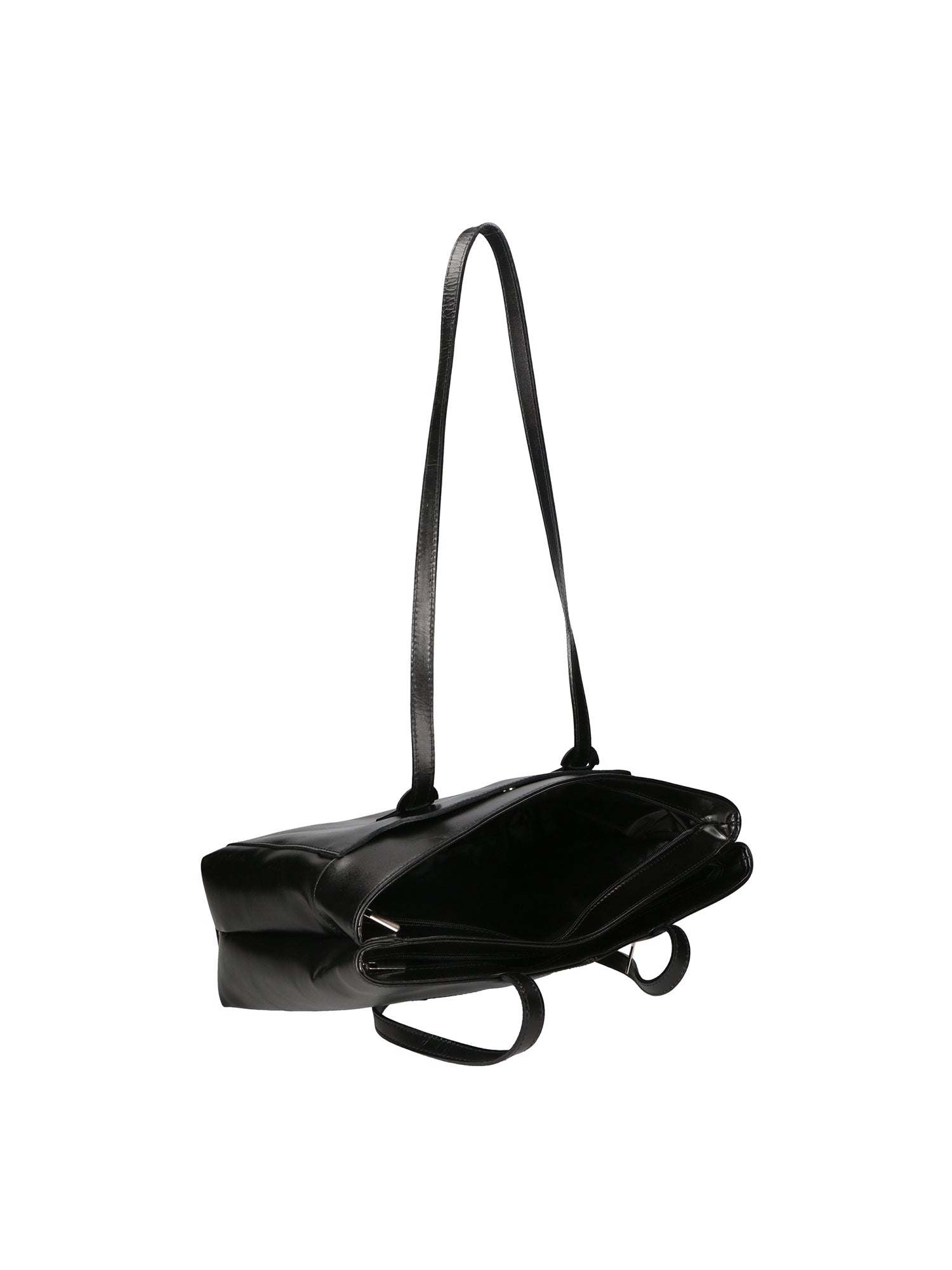 Flora Borsa a spalla da donna Vera pelle 9118-NERO BLACK Chiara Ferretti
