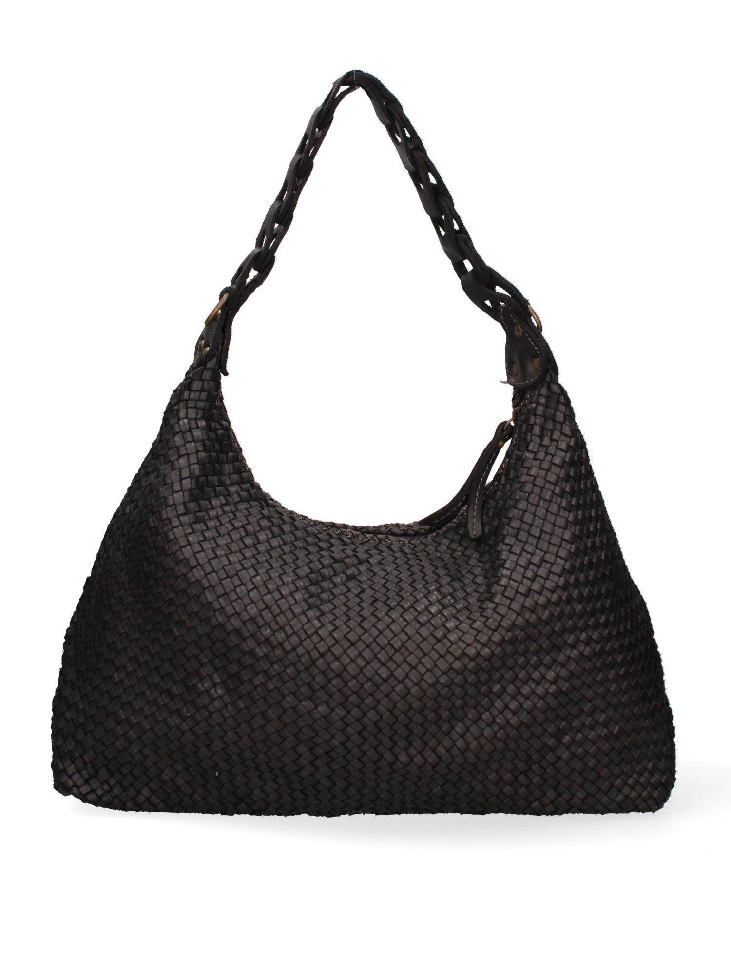 Asteria Borsa a spalla da donna Vera pelle 7799-NERO Chiara Ferretti