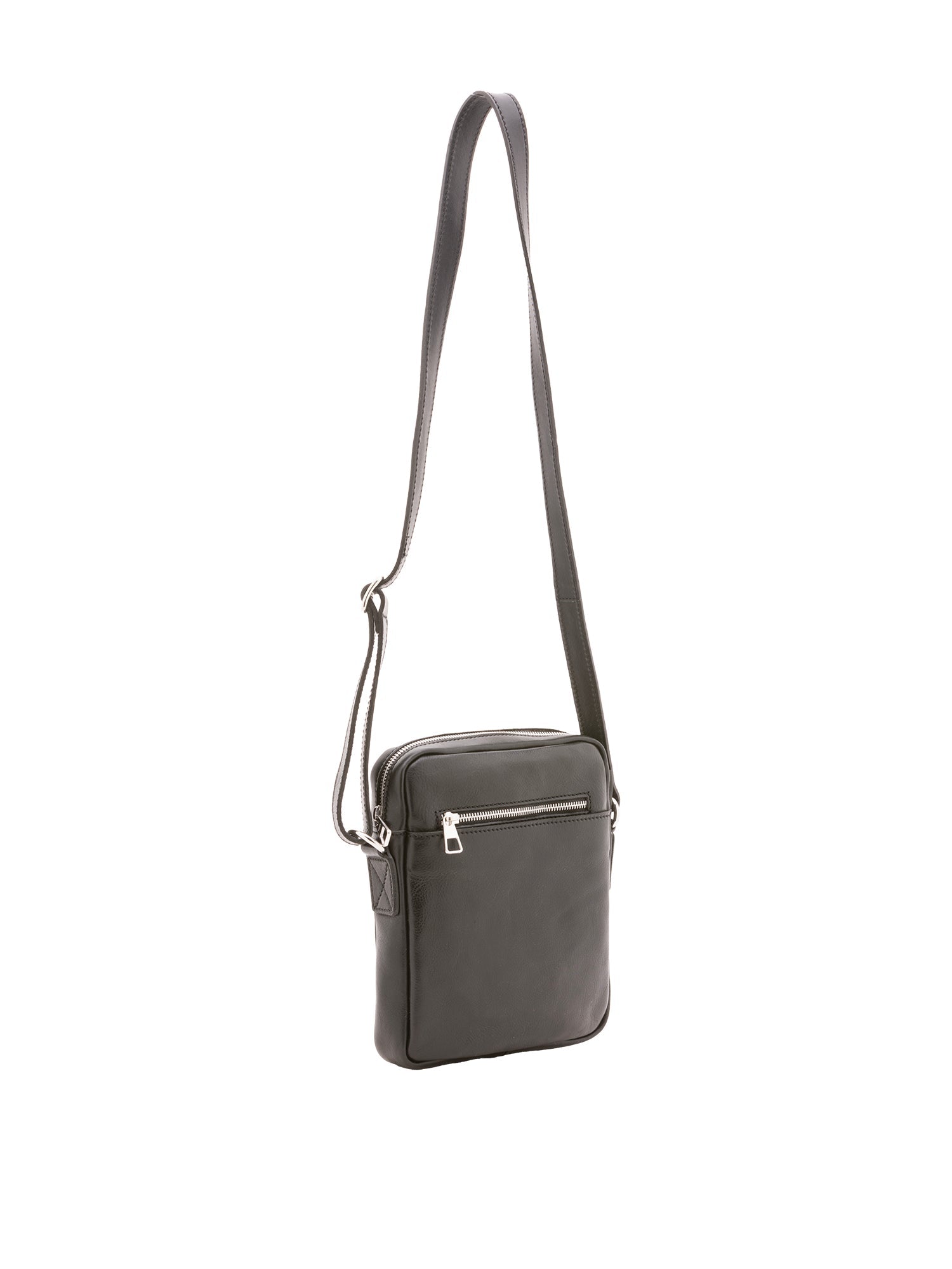 Borsa a tracolla uomo vera pelle Made in Italy 4313-NERO Alessia Firenze