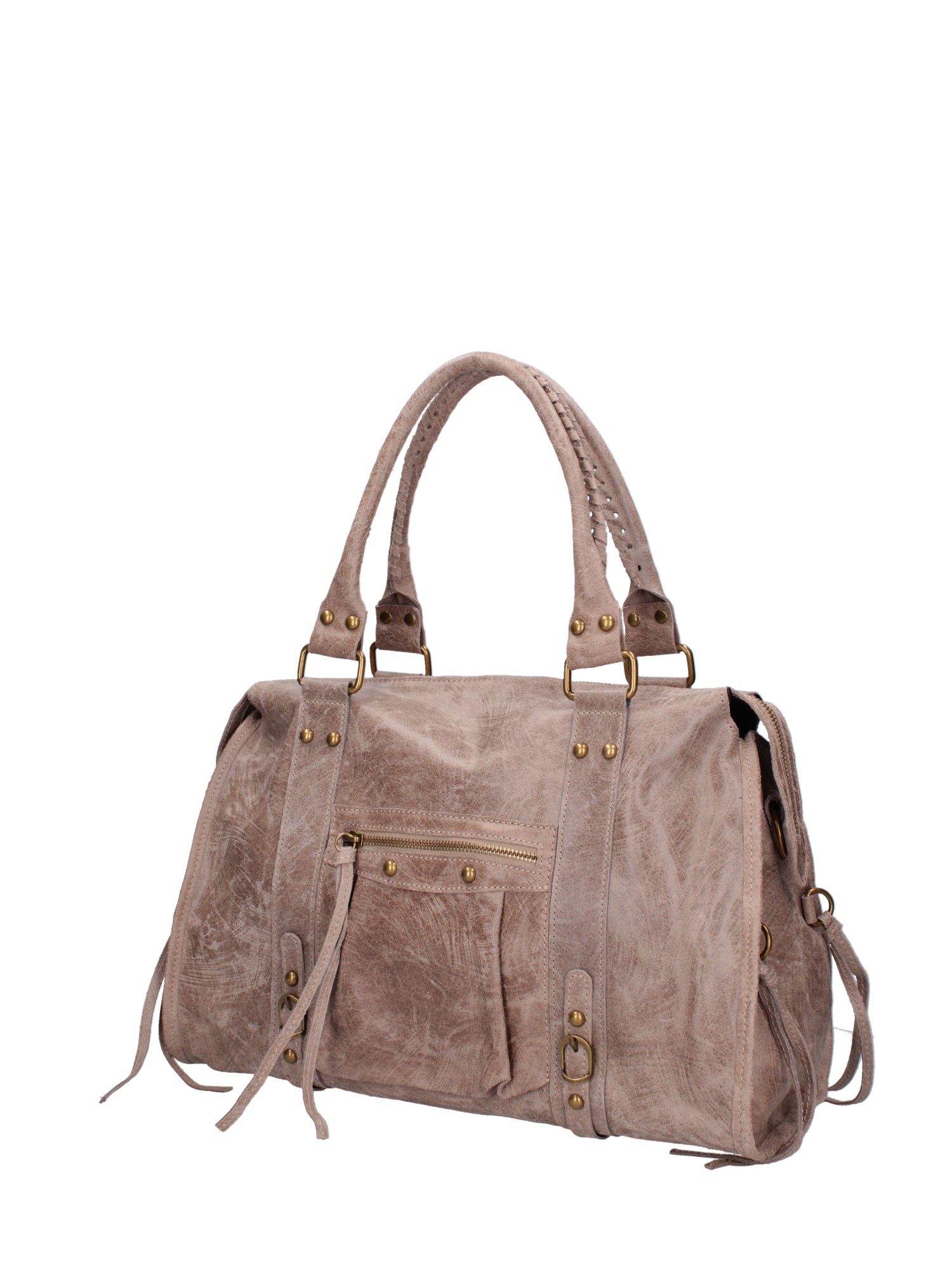 Elara Borsa a spalla da donna Vera pelle 06090-009 TAUPE SCURO Chiara Ferretti