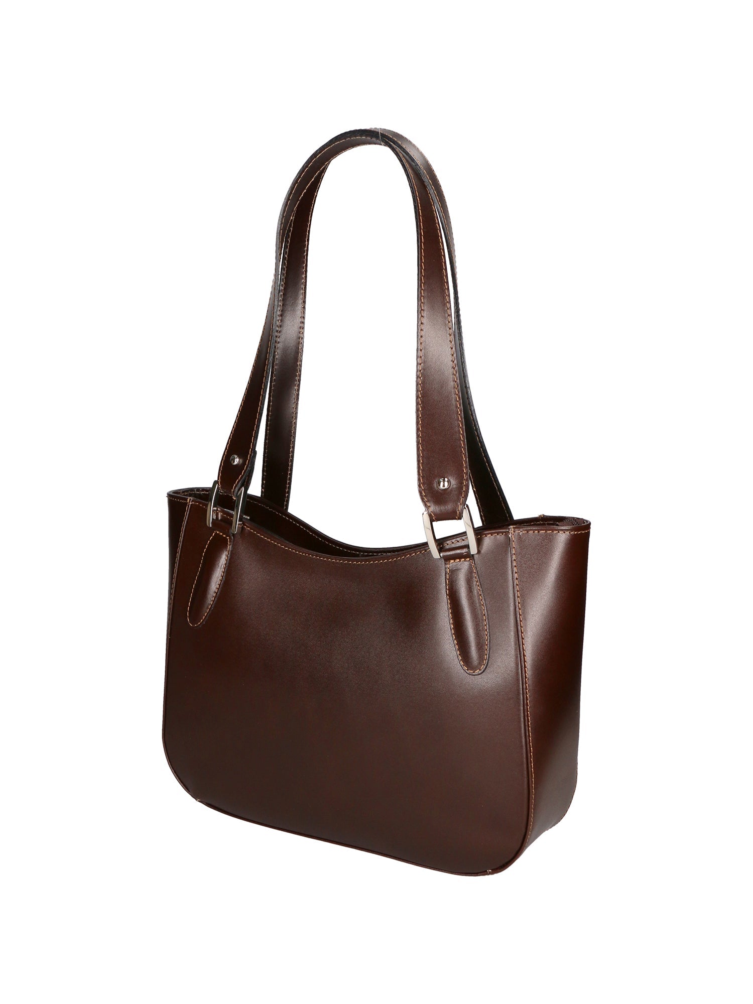 Eva Borsa a spalla da donna Vera pelle 9024-TMORO DARK BROWN Chiara Ferretti