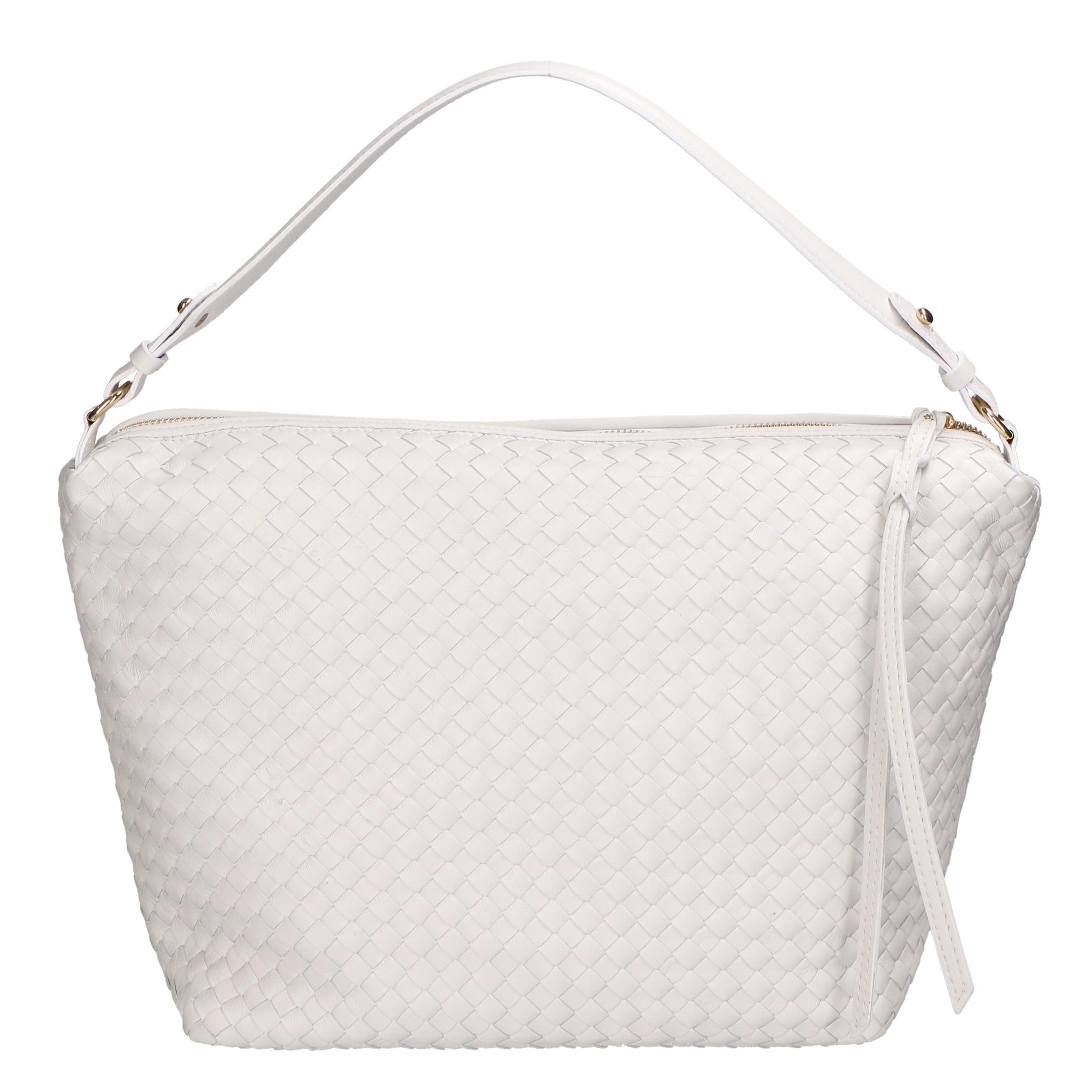 Irene Borsa a spalla da donna Vera pelle 06053-BIANCO FREDDO Chiara Ferretti