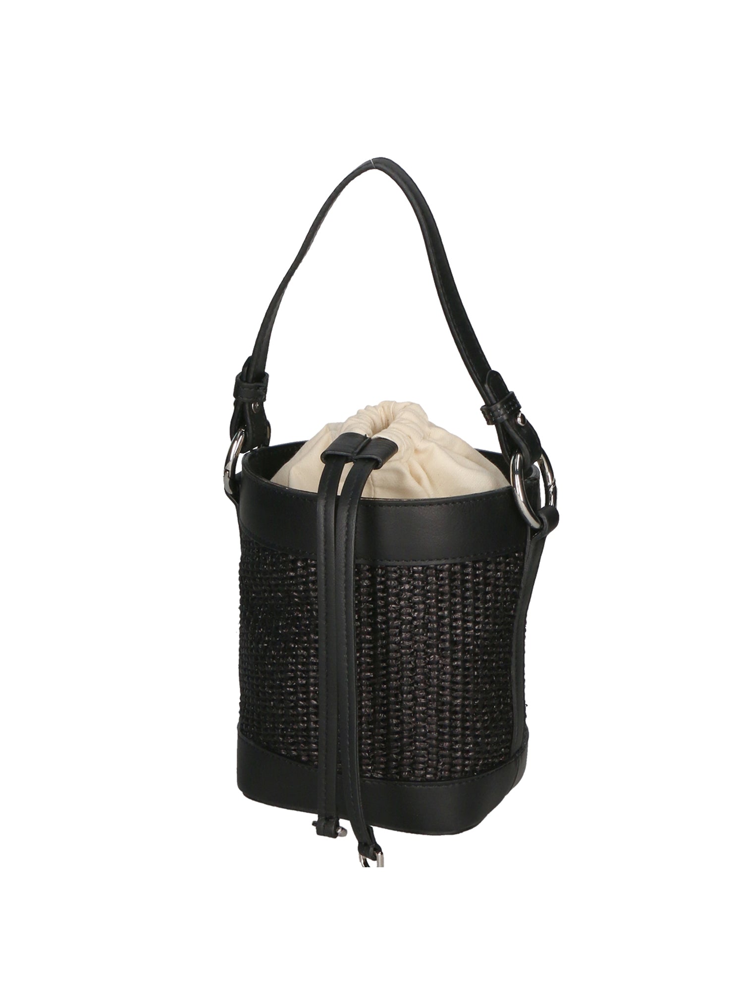 Alyssa Borsa a secchiello da donna Pelle & Paglia 05166-12 S28 NERO Chiara Ferretti