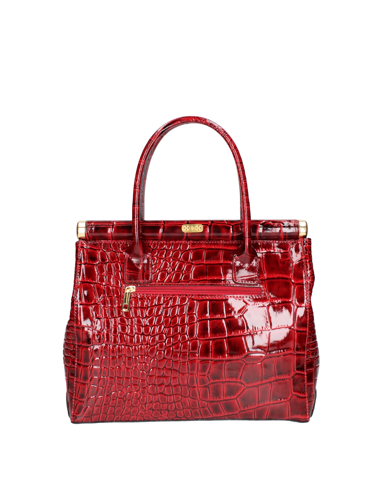 Delfina Borsa a mano da donna Vera pelle 7742-C10 ROSSO SCURO Chiara Ferretti