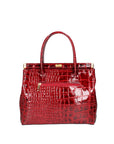Delfina Borsa a mano da donna Vera pelle 7742-C10 ROSSO SCURO Chiara Ferretti