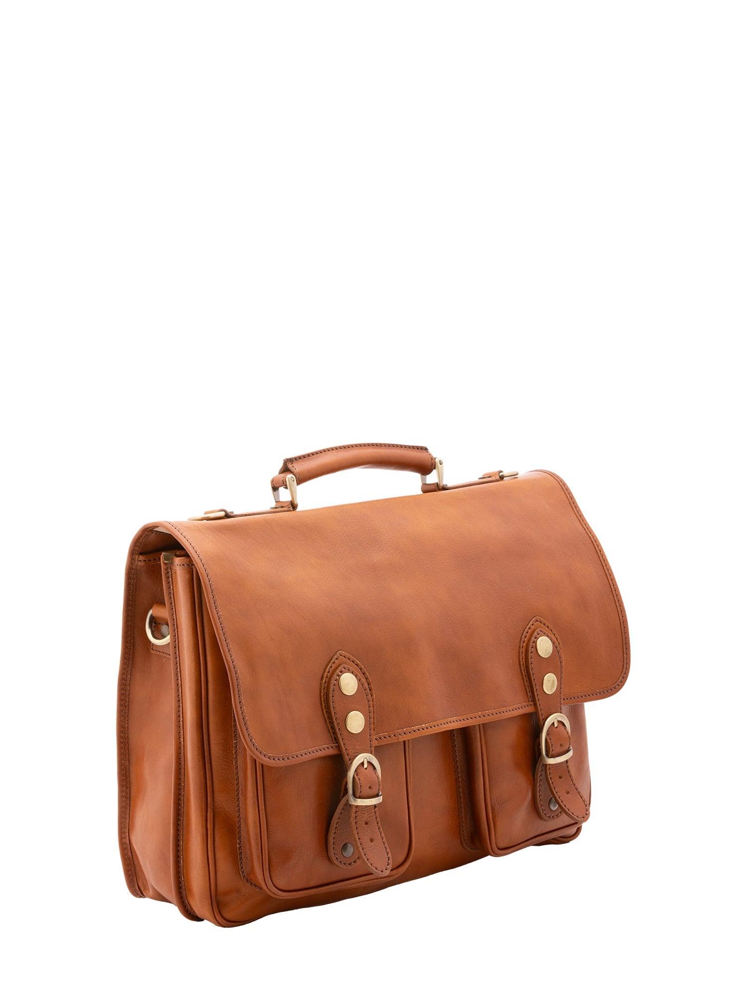 Borsa a mano unisex vera pelle Made in Italy 4015-MIELE Alessia Firenze