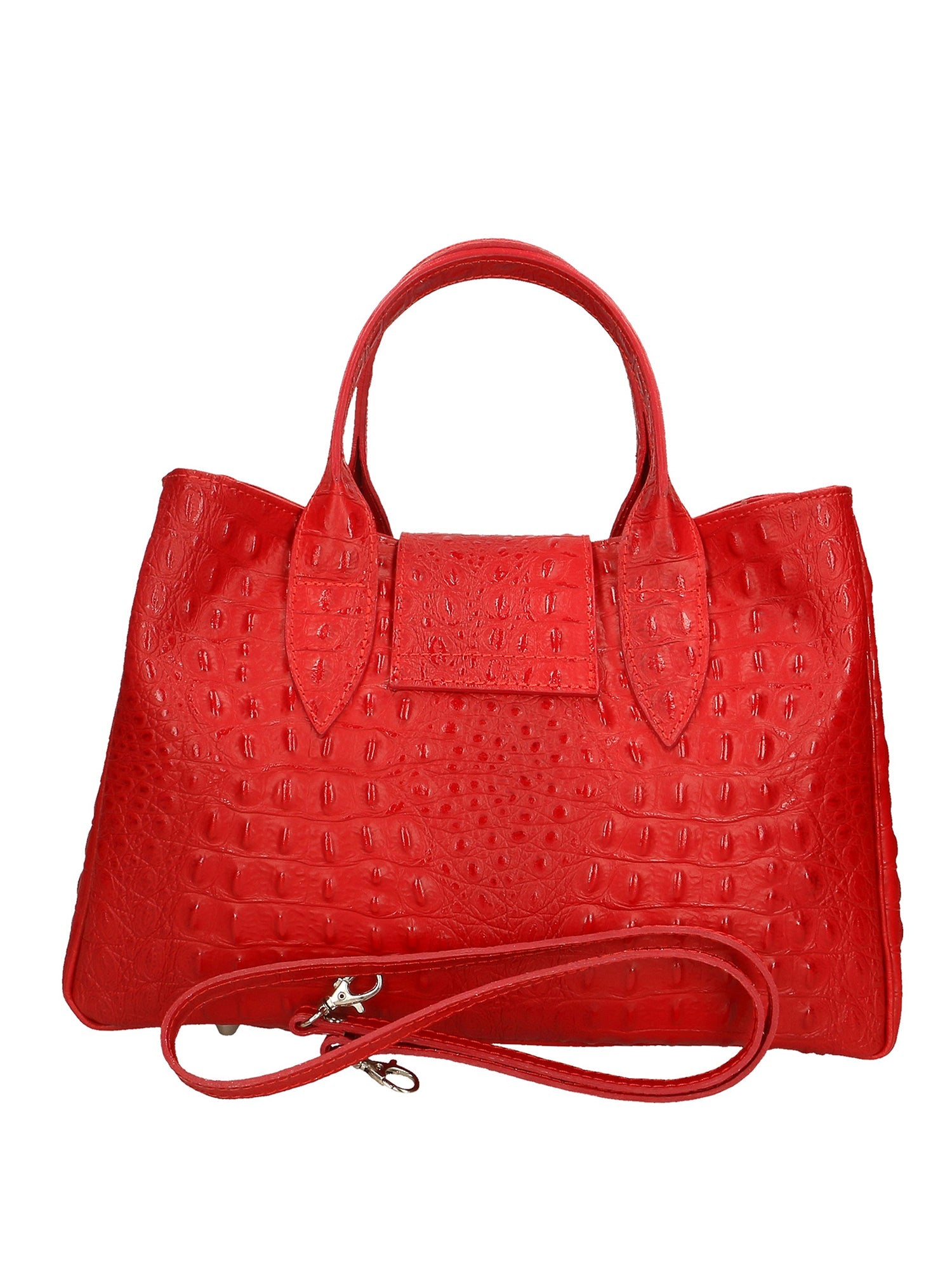 Ascoli Borsa a mano da donna Pelle stampata cocco 7718-ROSSO RED Chiara Ferretti
