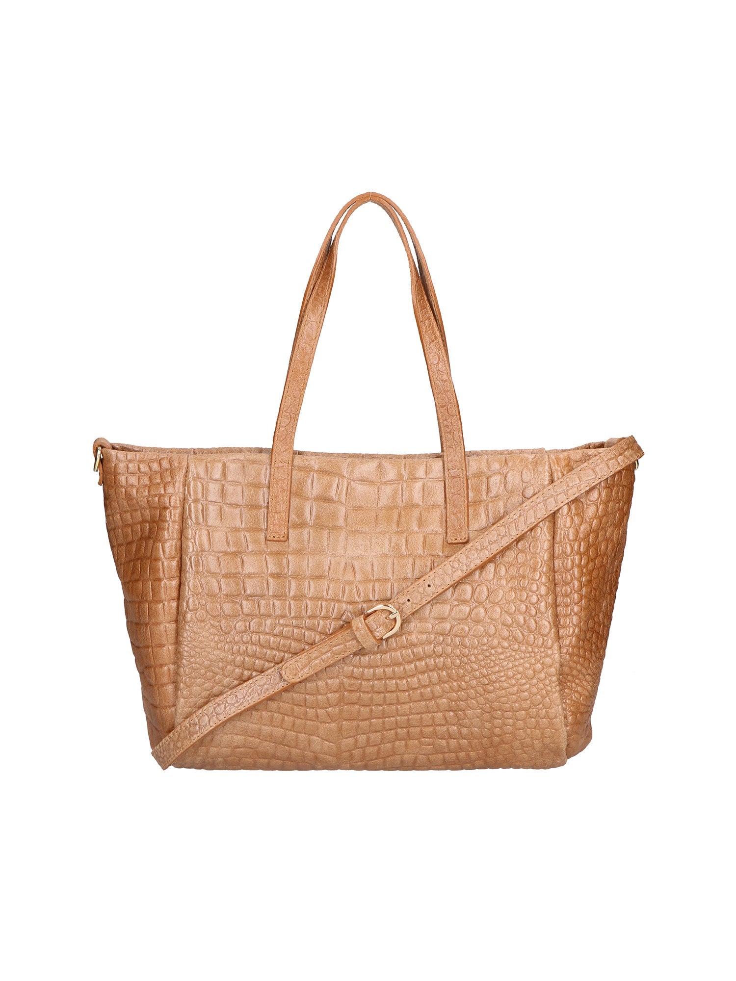 Lorella Borsa a spalla da donna Vera pelle croco 06499-041 MARRONE Chiara Ferretti