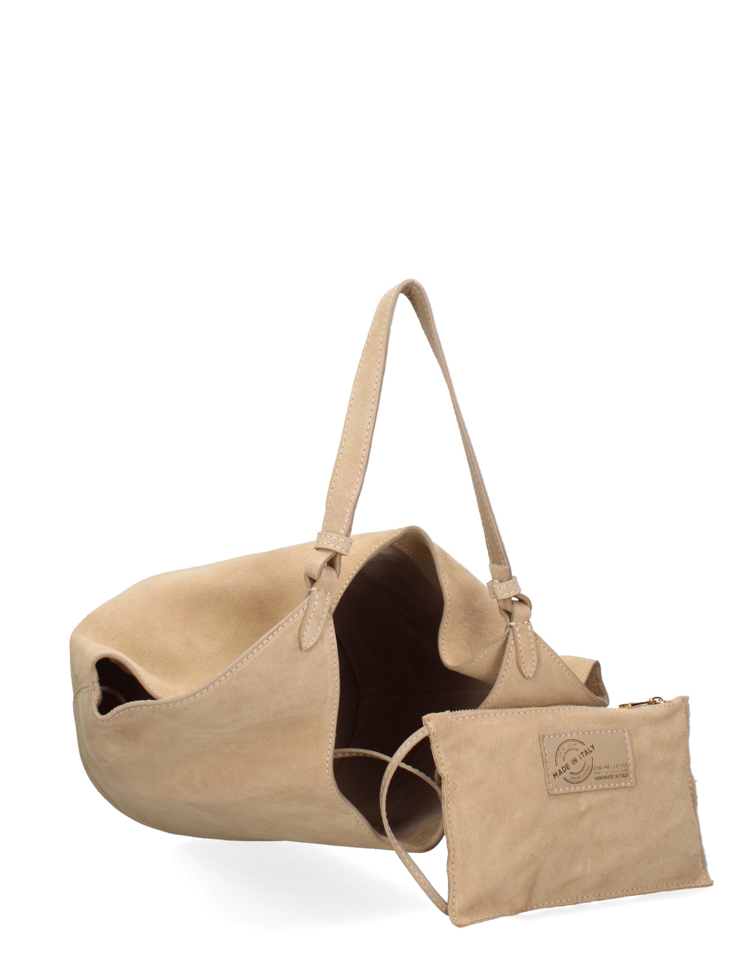 Lisboa Borsa a spalla da donna Pelle Scamosciata 7776-CAPPUCCINO Chiara Ferretti