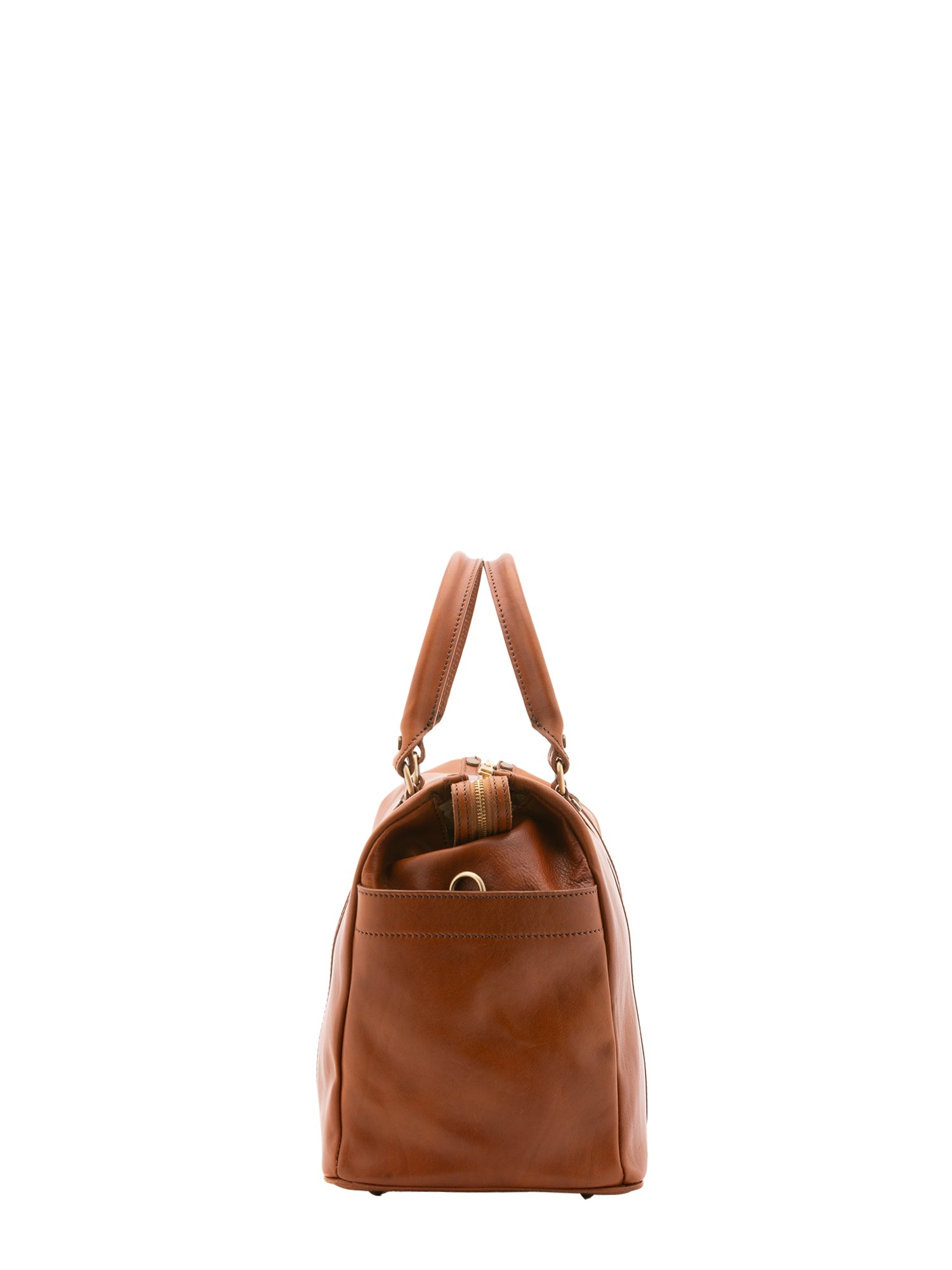 Borsa da viaggio unisex vera pelle 100% cotone 4546-MIELE Alessia Firenze