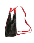 Erika Zaino da donna in vera pelle Casual 80072-NERO-ROSSO Chiara Ferretti