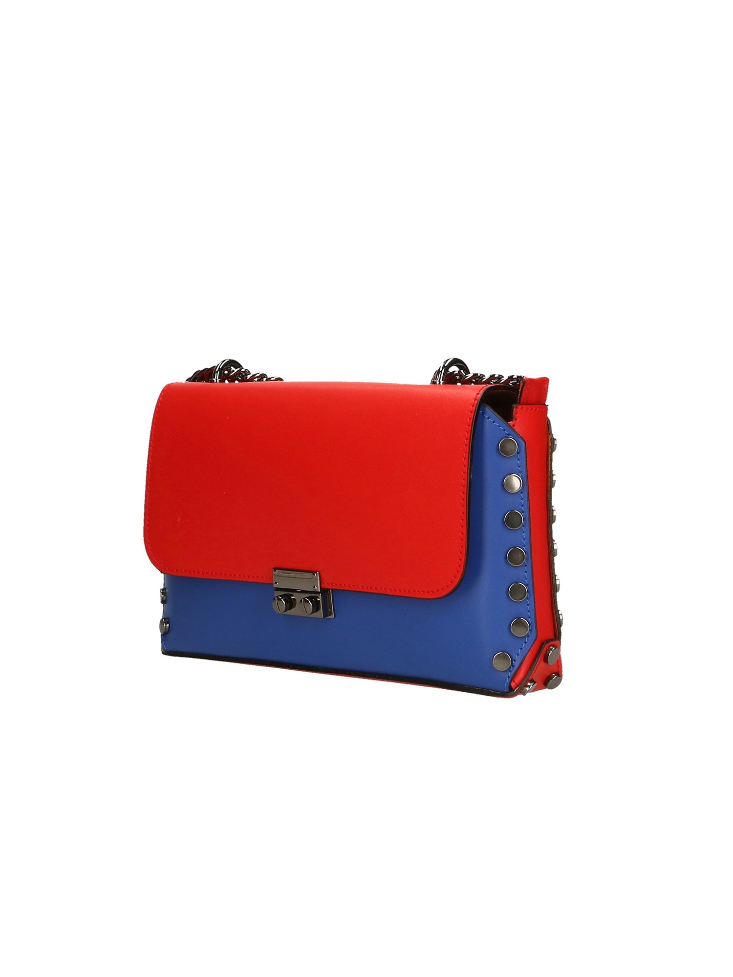 Vera pelle 8641-BLU+ROSSO Borsa a tracolla da donna Evanthe Pro Chiara Ferretti