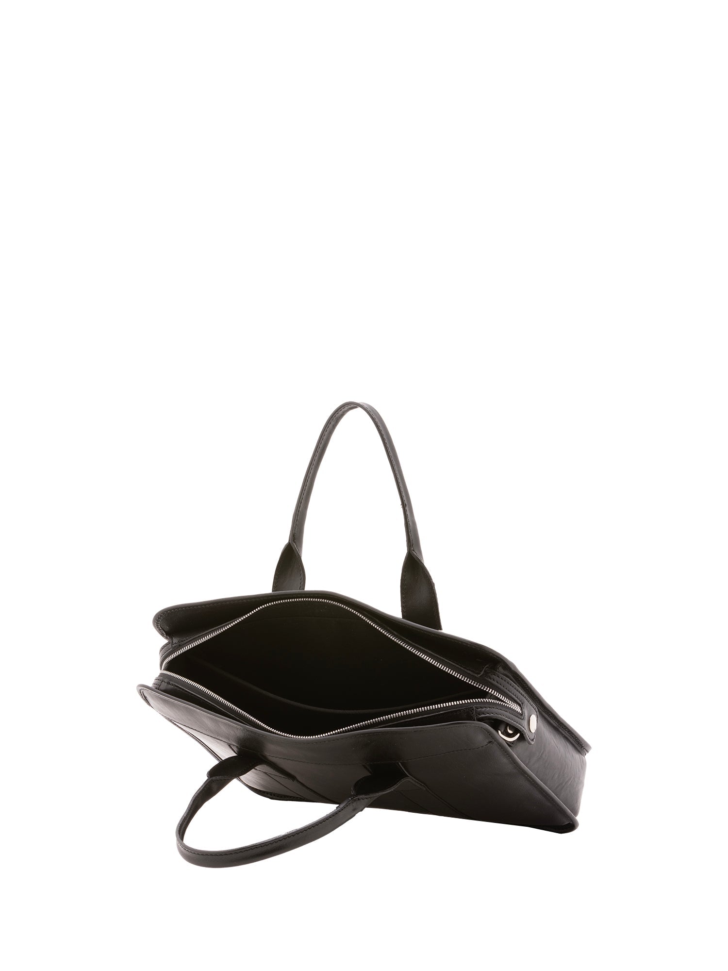 Borsa a mano unisex vera pelle Made in Italy 4454-NERO Alessia Firenze