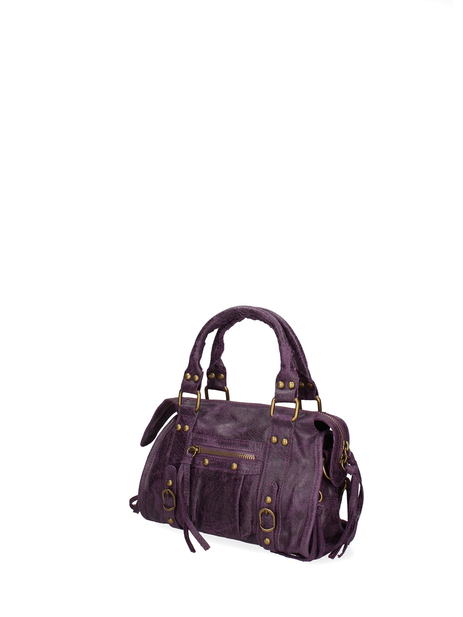 Erisia Borsa a spalla da donna Vera pelle 06091-038 VIOLA SCURO Chiara Ferretti
