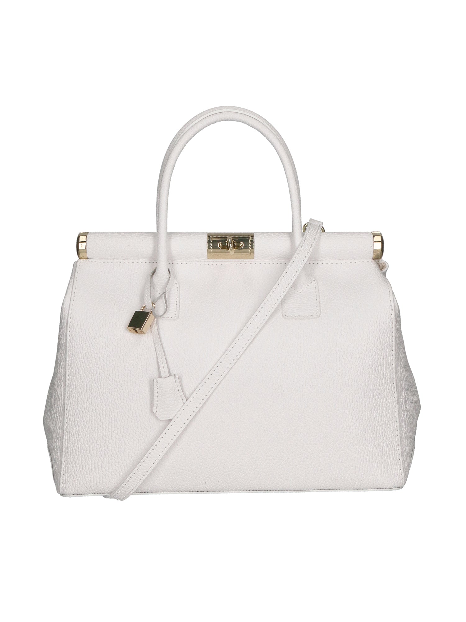 Aleria Borsa a mano da donna Vera pelle 8005-D01 BIANCO Chiara Ferretti