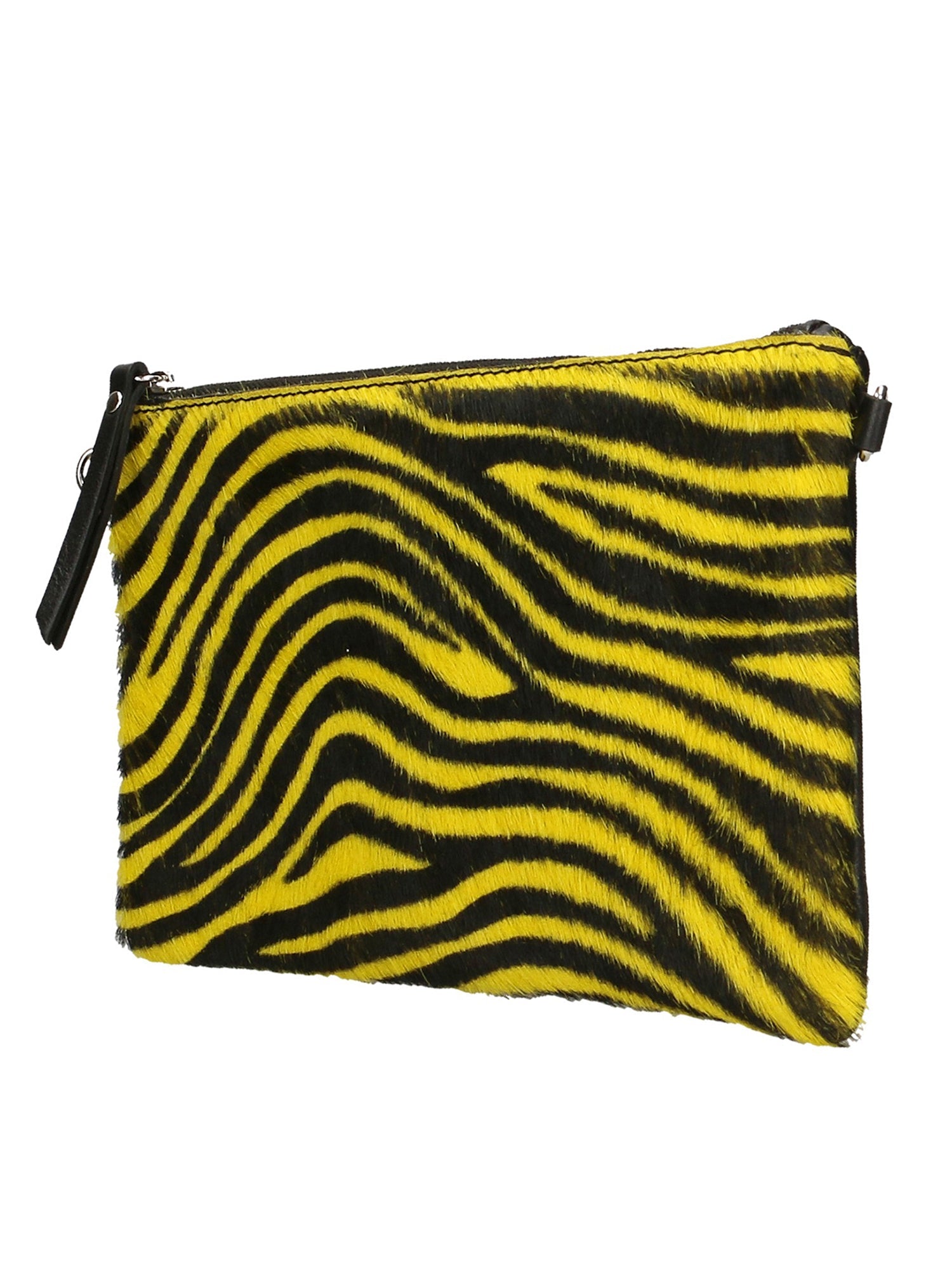 Vera pelle 00721-D04 GIALLO YELLOW Borsa a tracolla da donna Prisca Chiara Ferretti
