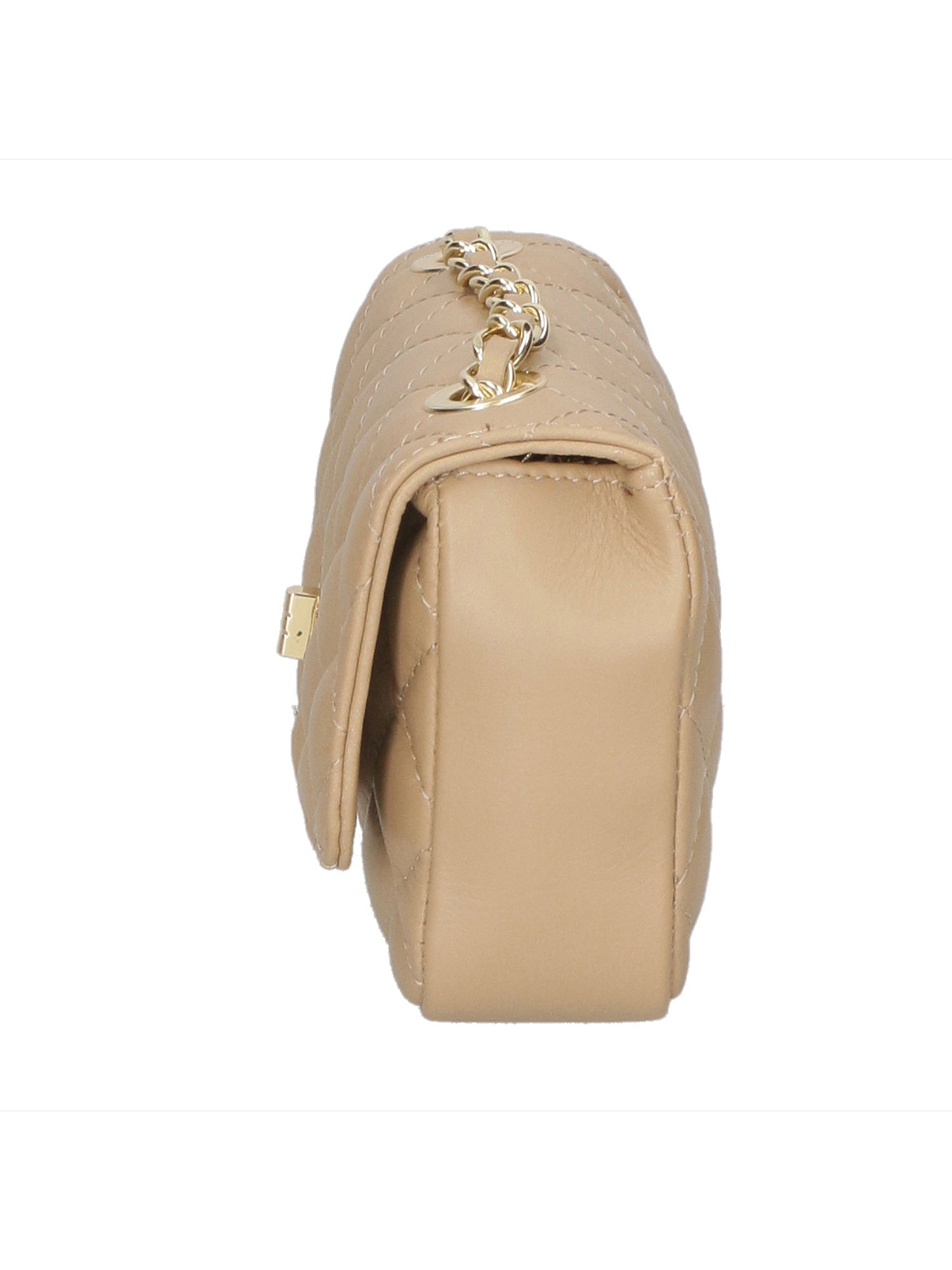 Carolina Borsa a spalla da donna Vera pelle 1073-S40 TAUPE Chiara Ferretti