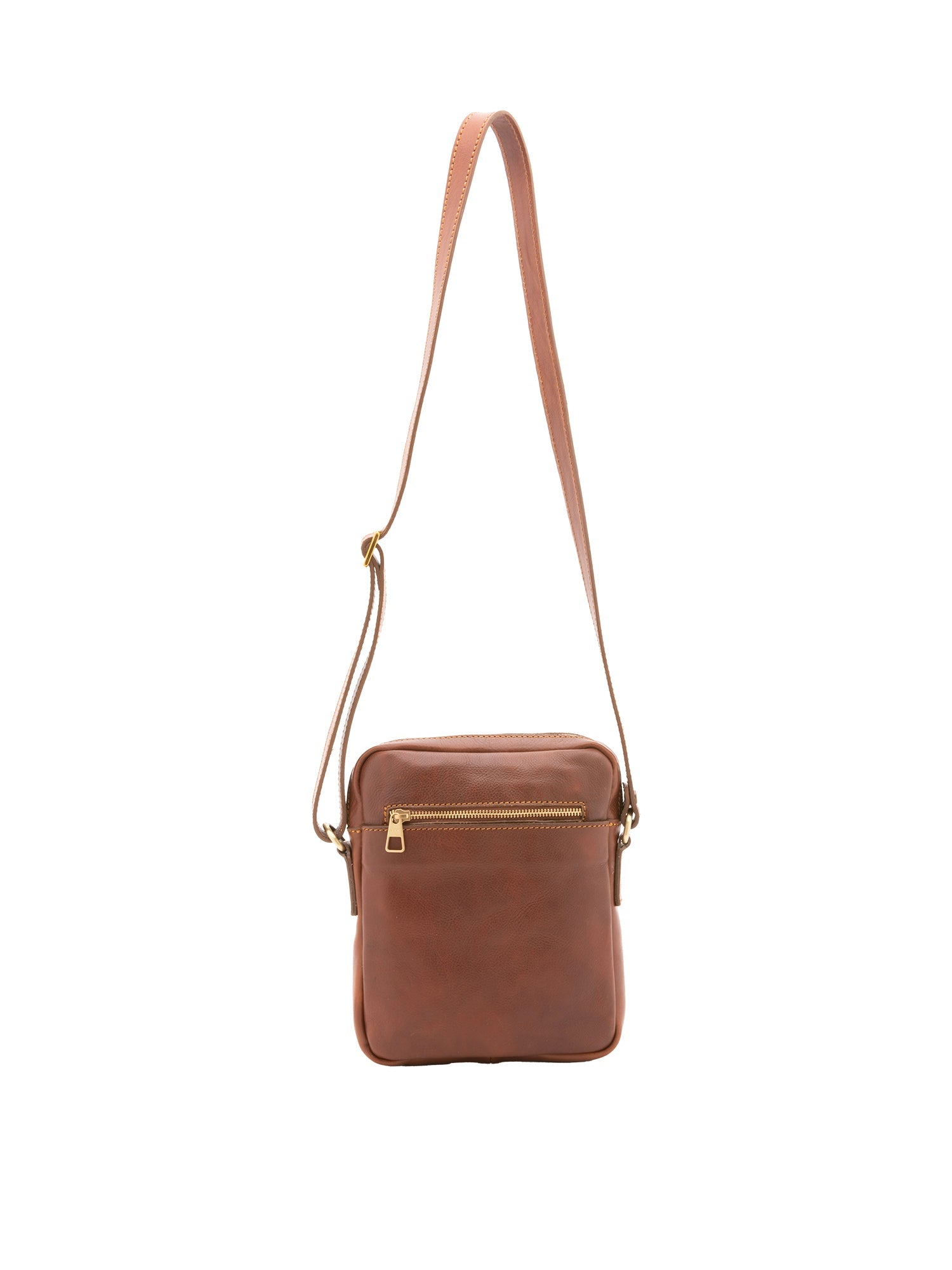 Borsa a tracolla uomo vera pelle Made in Italy 4313-MARRONE Alessia Firenze