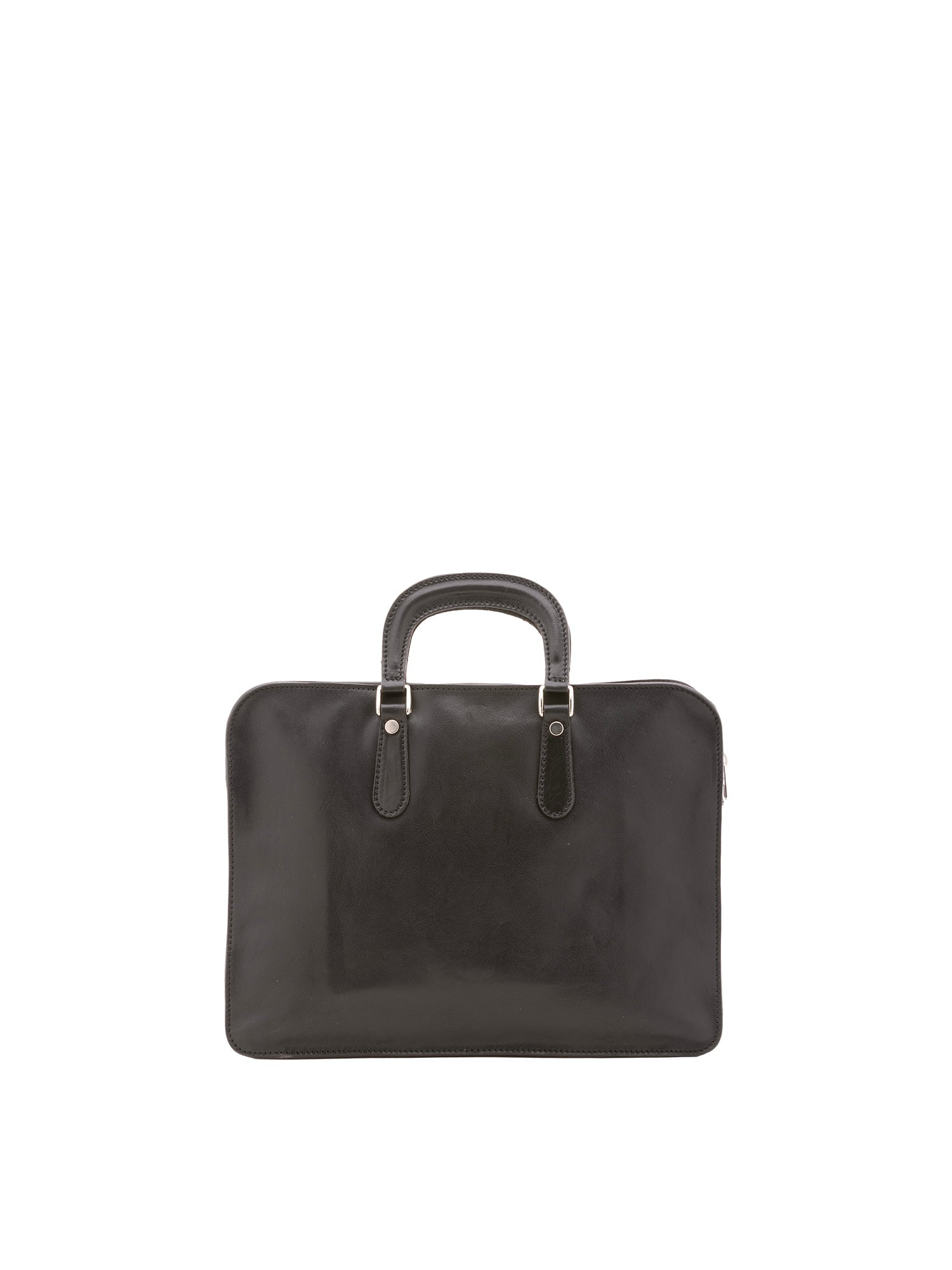 Borsa a mano unisex in vera pelle Made in Italy 4410-NERO Alessia Firenze