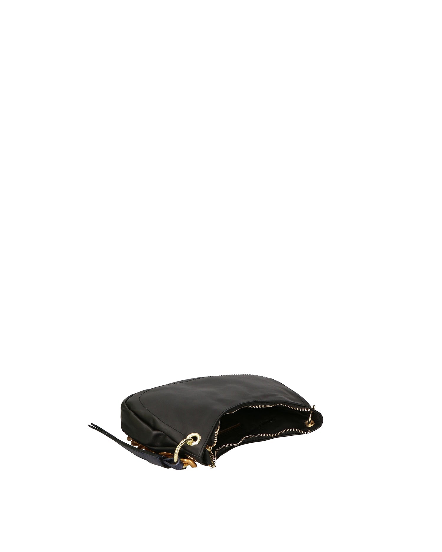 Damen-Schultertasche aus echtem Leder, hergestellt in Italien, 32 x 14 x 8 cm