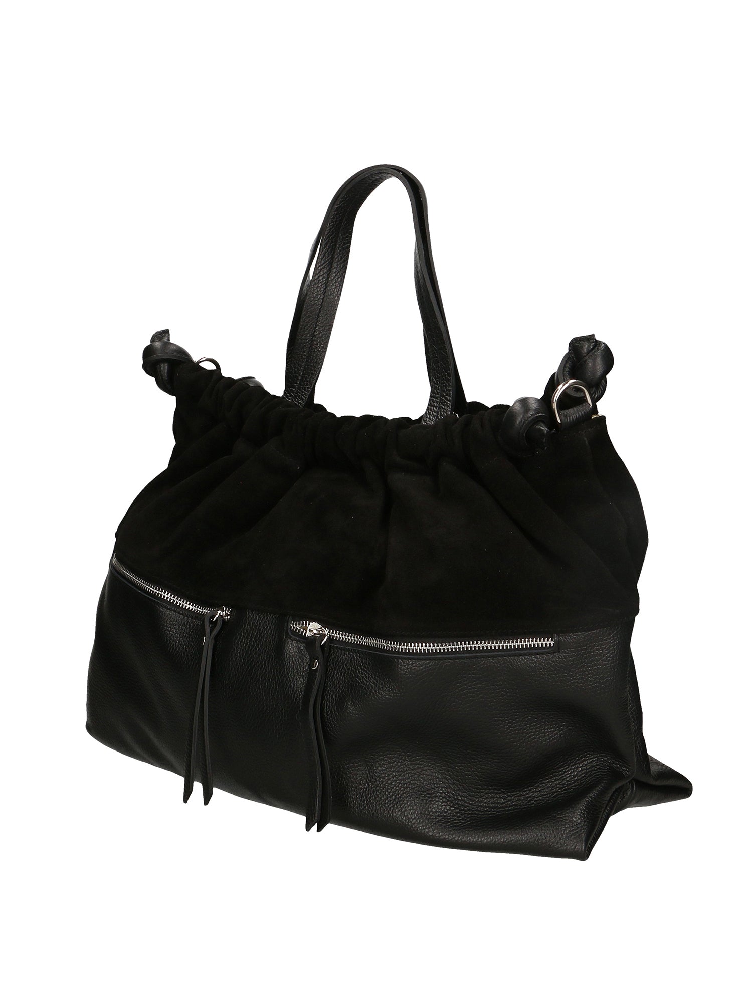 Firenze Borsa a mano da donna Vera pelle 01838-D28 NERO BLACK Chiara Ferretti
