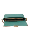 Walda Damen-Schultertasche aus echtem Leder, hergestellt in Italien, 34 x 17,5 x 10 cm