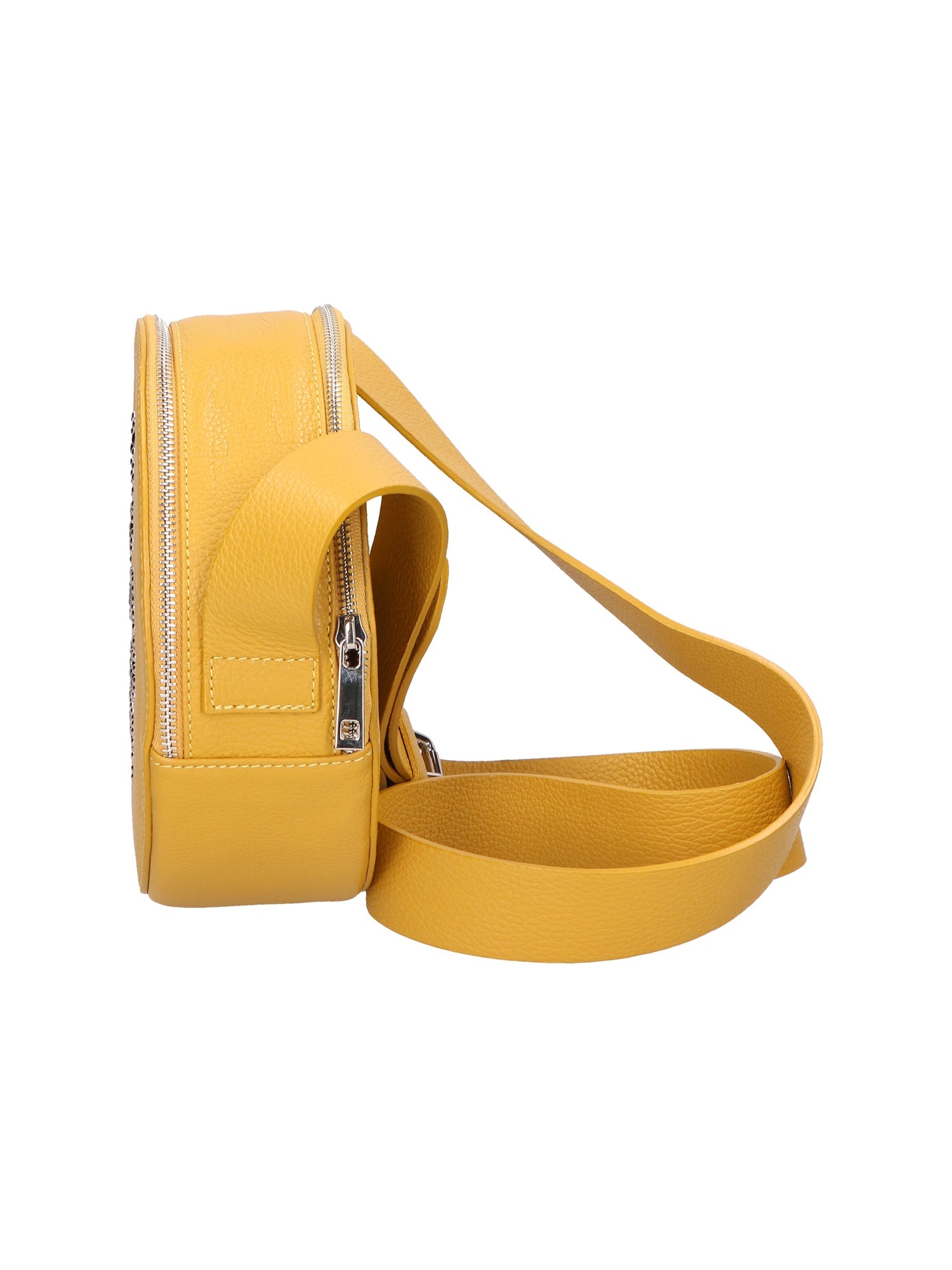 Naomi Damen-Schultertasche aus echtem Leder, hergestellt in Italien, 23 x 23 x 9 cm