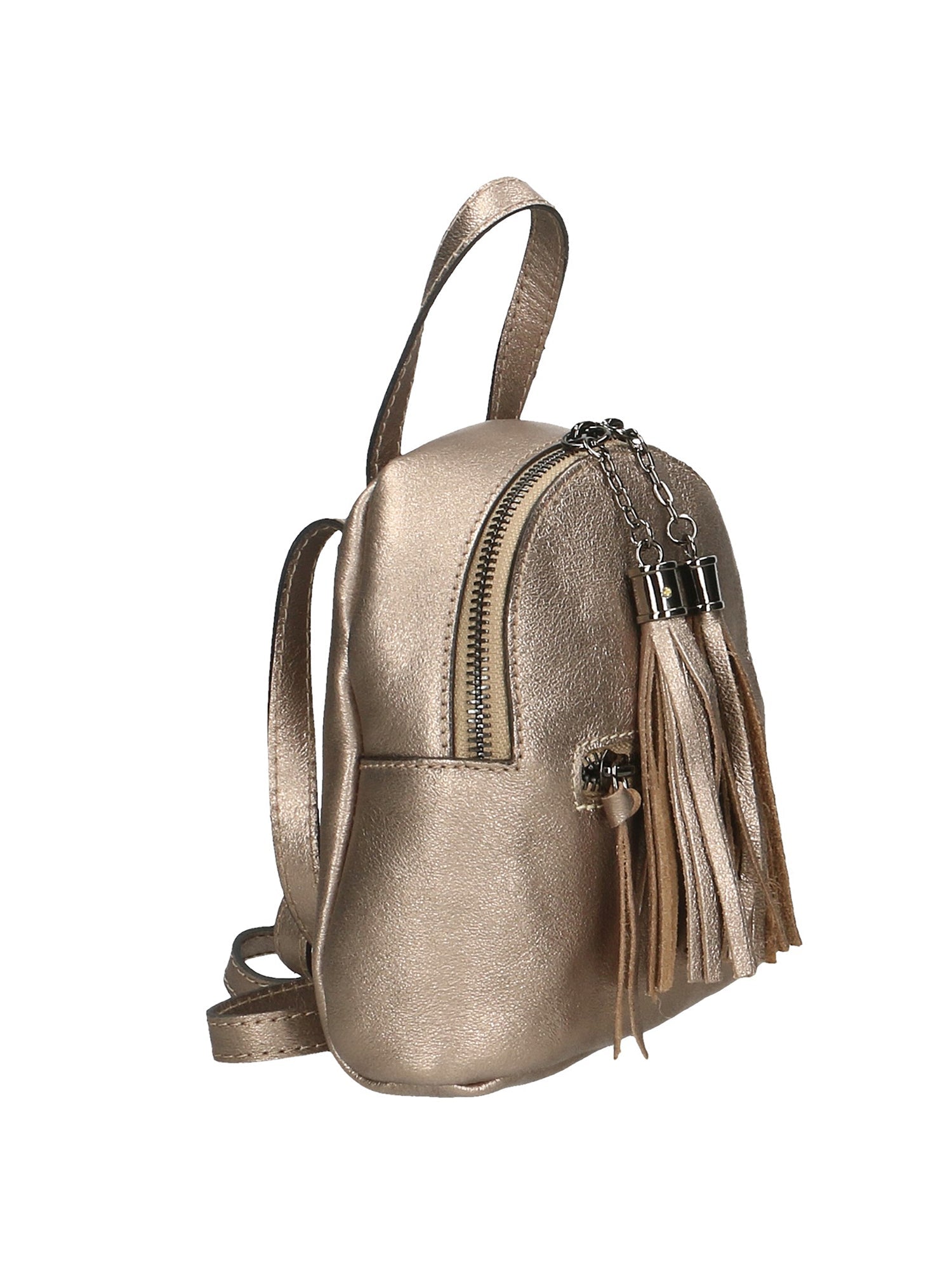 Morgana Damenrucksack aus echtem Leder, hergestellt in Italien, 16 x 17 x 5 cm