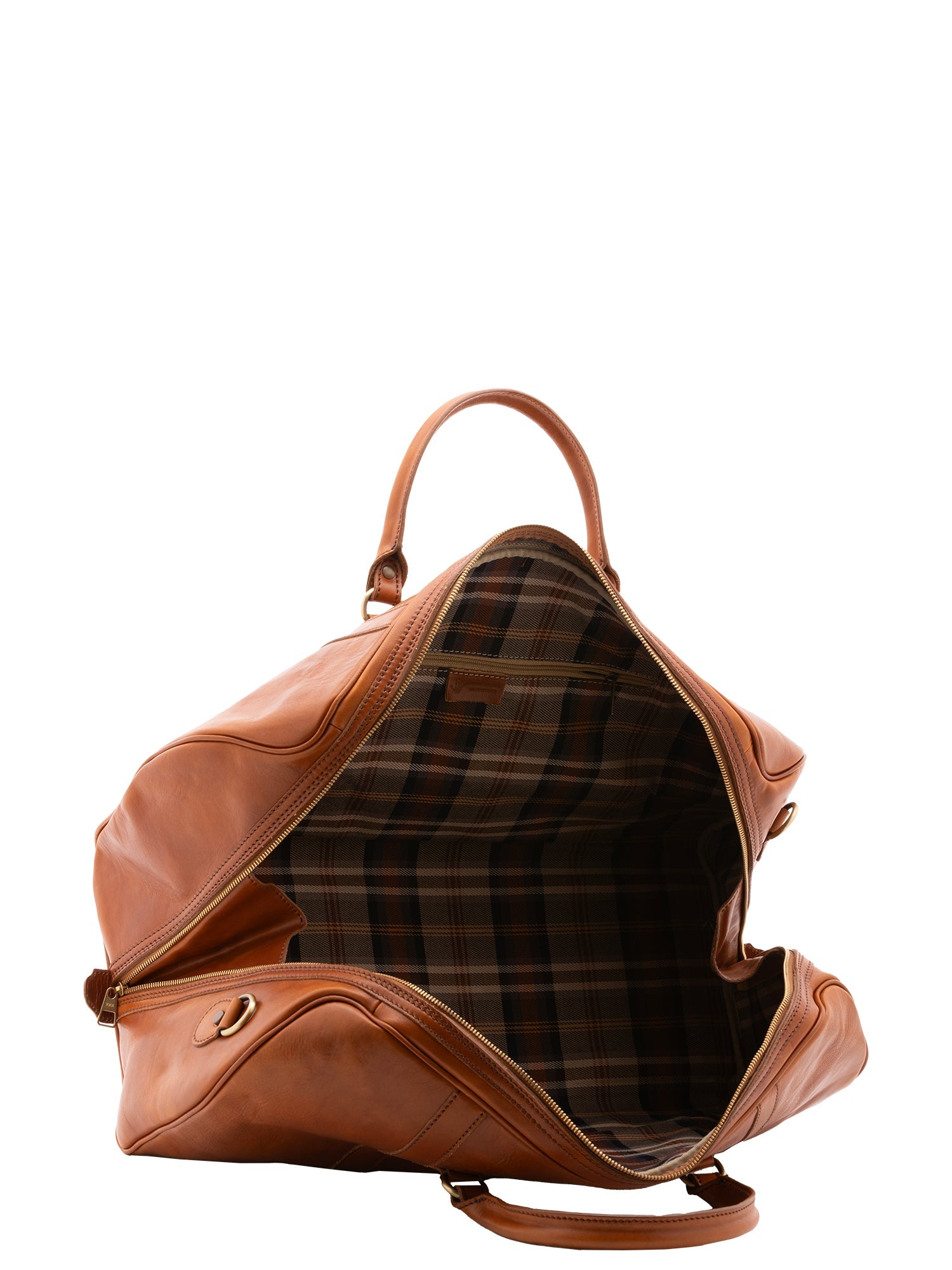 Borsa da viaggio unisex vera pelle 100% cotone 4038-MIELE Alessia Firenze