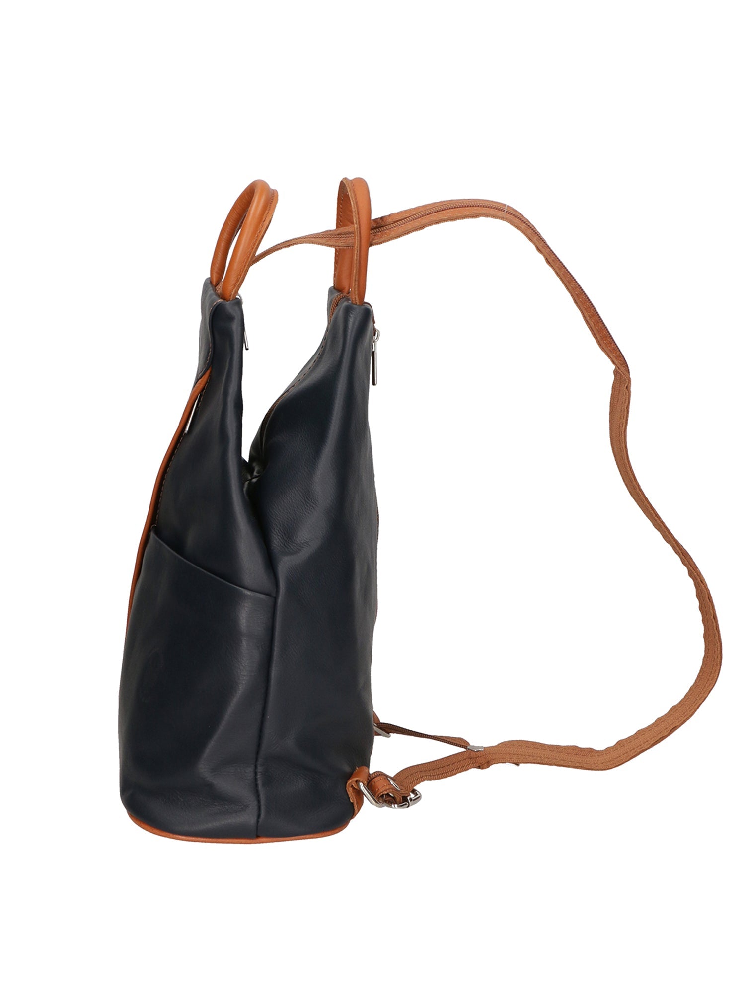 Erika Zaino da donna in vera pelle Casual 80072-BLU-CUOIO Chiara Ferretti