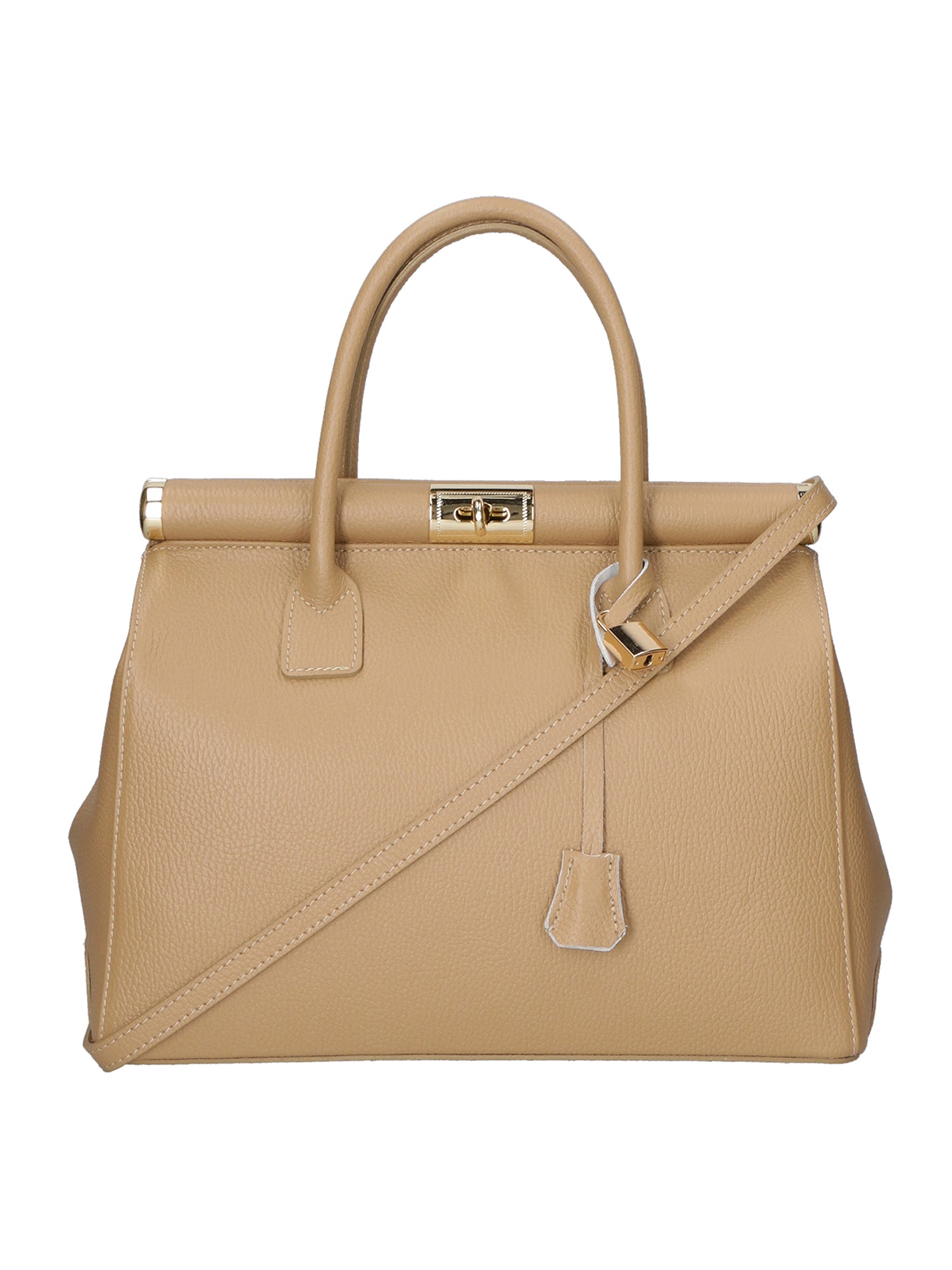 Aleria Borsa a mano da donna Vera pelle 8005-D81 SABBIA Chiara Ferretti