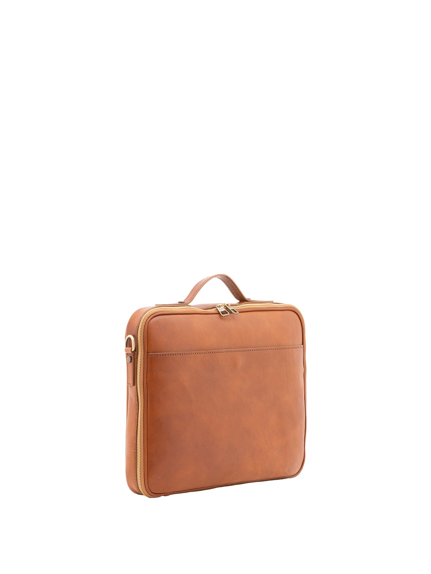 Borsa a mano unisex in vera pelle Made in Italy 4542-MIELE Alessia Firenze