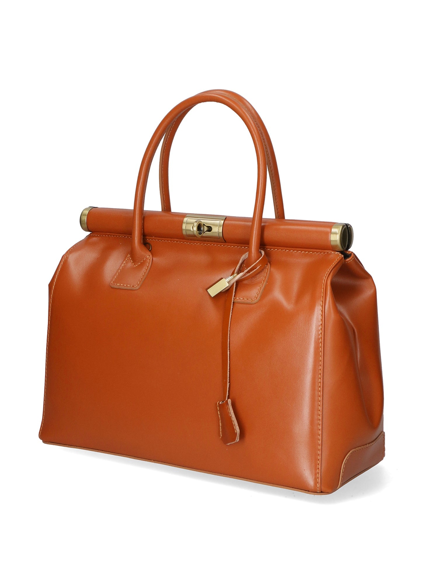 Federica Borsa a mano da donna Vera pelle 9106-CUOIO COGNAC Chiara Ferretti