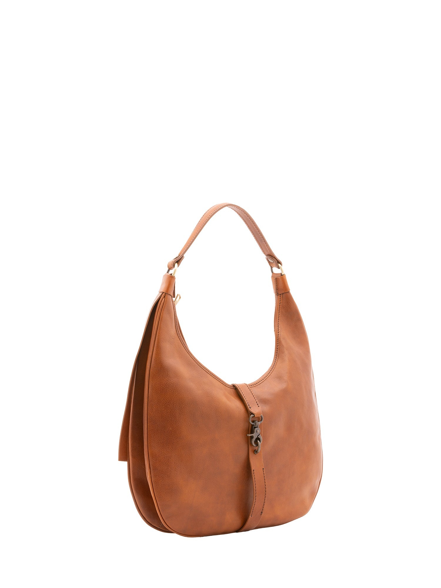 Borsa a spalla da donna 100% vera pelle 4607-MIELE Alessia Firenze