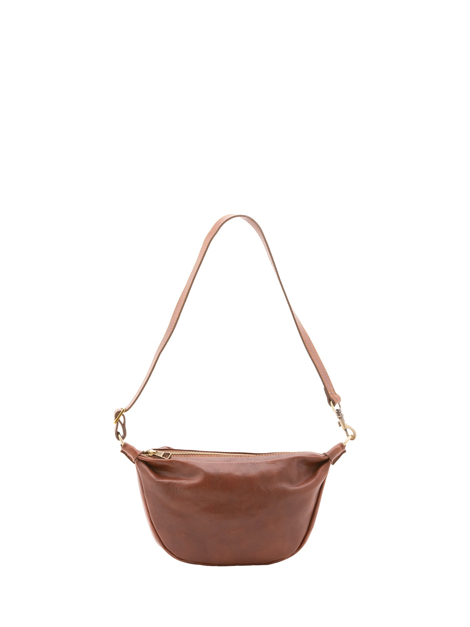 Borsa a spalla unisex in vera pelle 100% cotone 4603-MARRONE Alessia Firenze