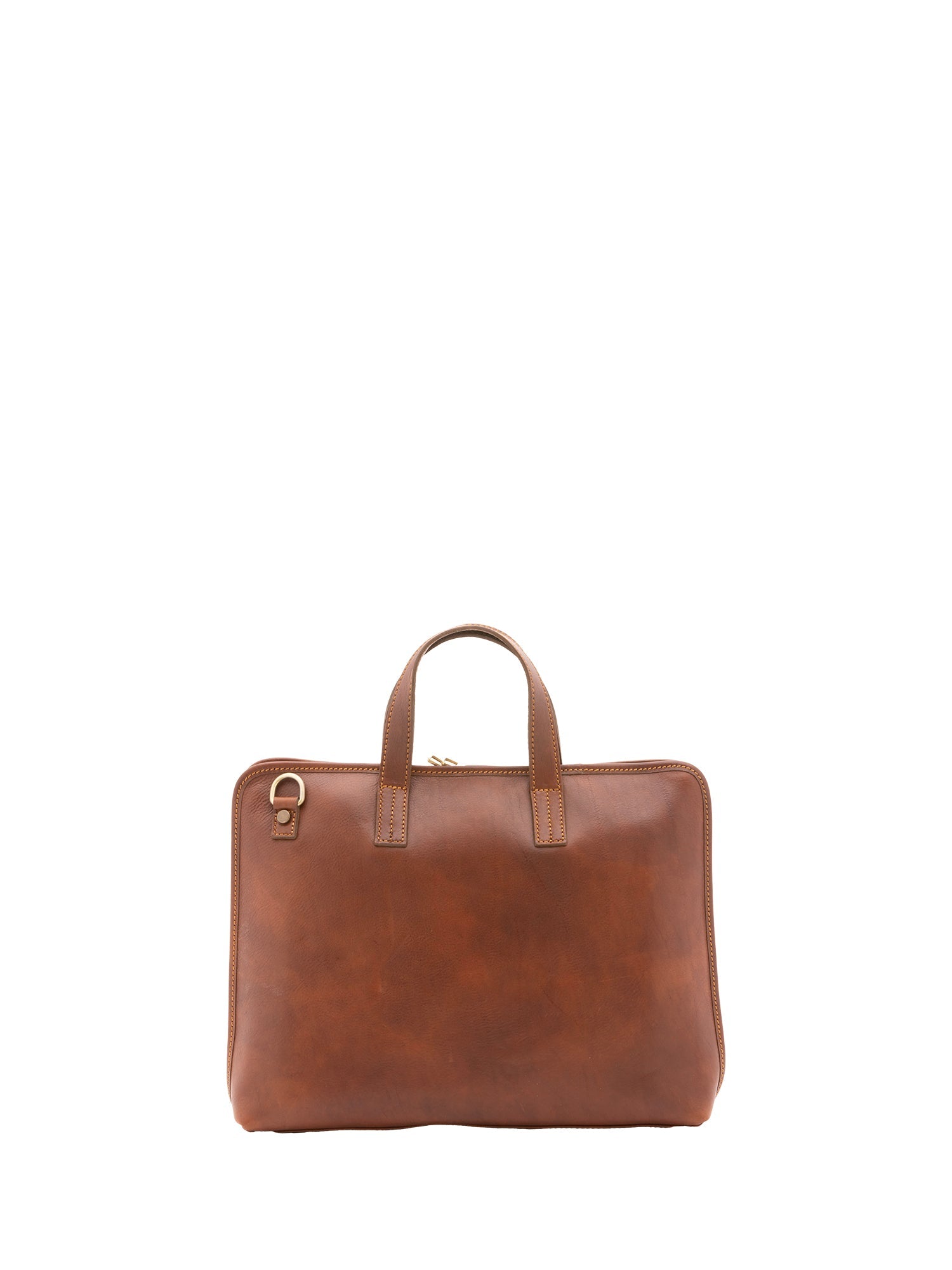 Borsa a mano unisex in vera pelle 100% cotone 4453-MARRONE Alessia Firenze