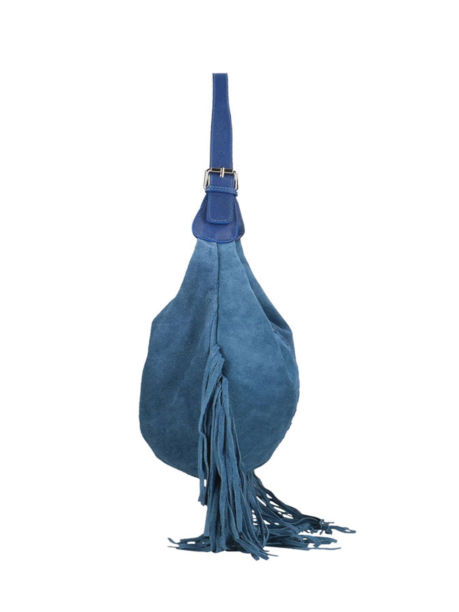 Zefira Borsa a spalla da donna Pelle Scamosciata 8630-BLU Chiara Ferretti