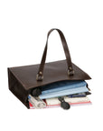 Frida Damenhandtasche aus echtem Leder, hergestellt in Italien, 28 x 38 x 12 cm