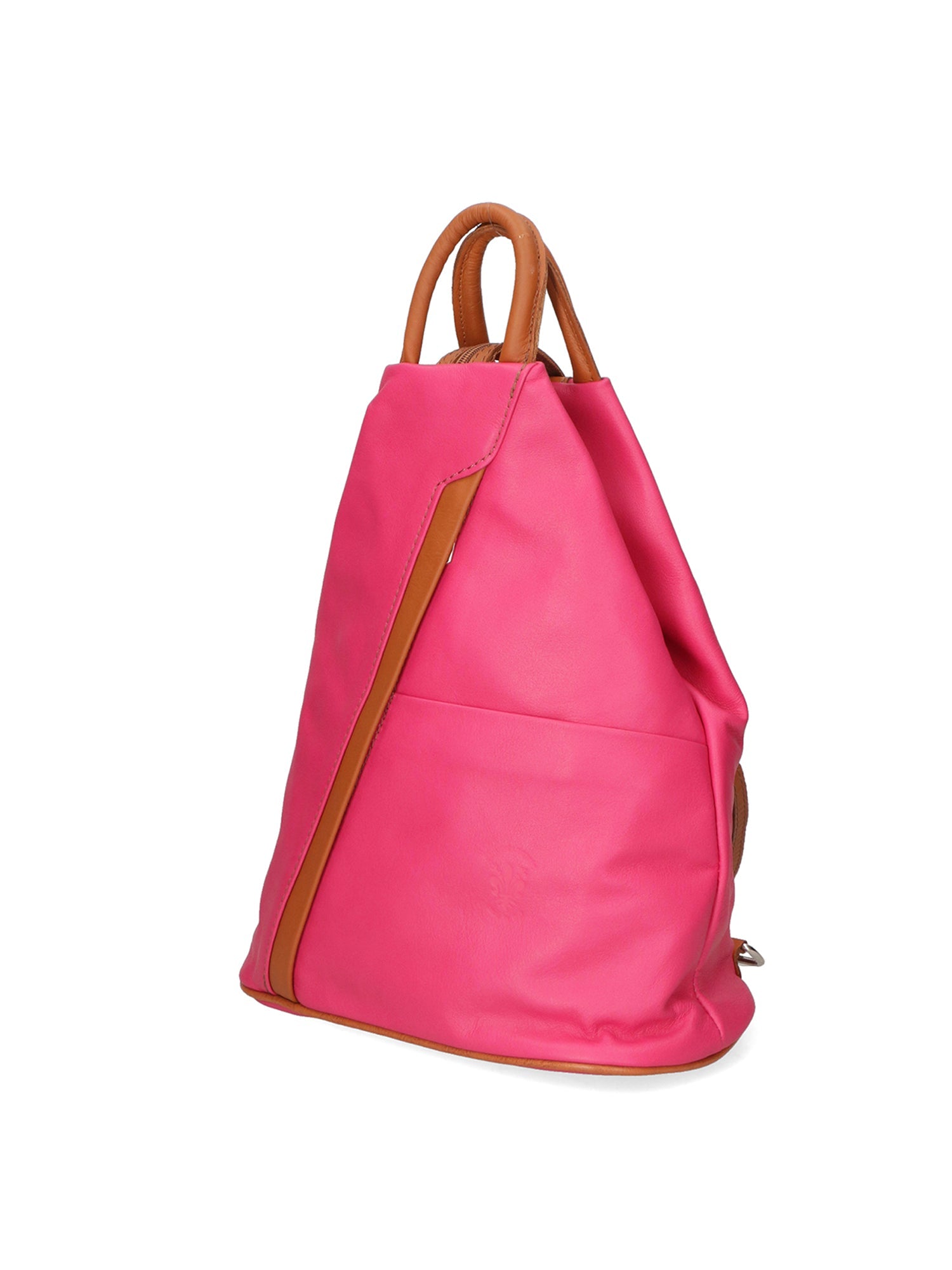 Erika Zaino da donna in vera pelle Casual 80072-FUXIA-CUOIO Chiara Ferretti