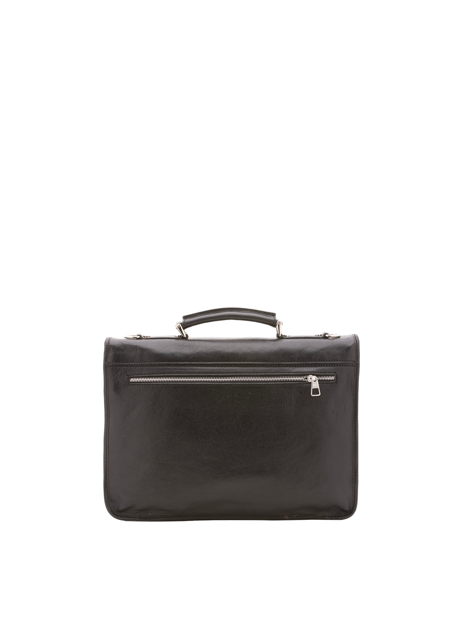 Borsa a mano unisex in vera pelle Made in Italy 4017-NERO Alessia Firenze
