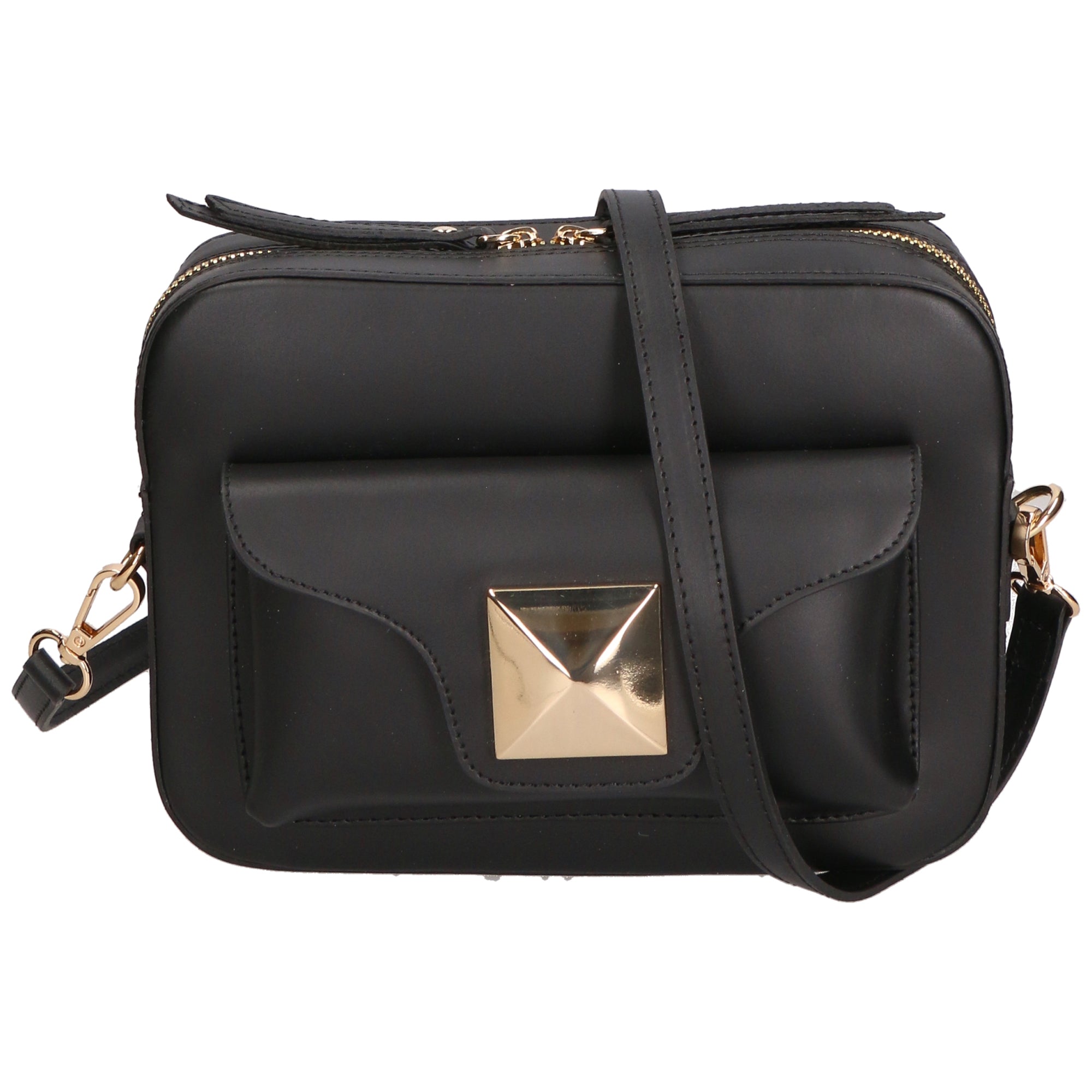 Ilenia Borsa a tracolla da donna 100% pelle 06013-P218 NERO Chiara Ferretti
