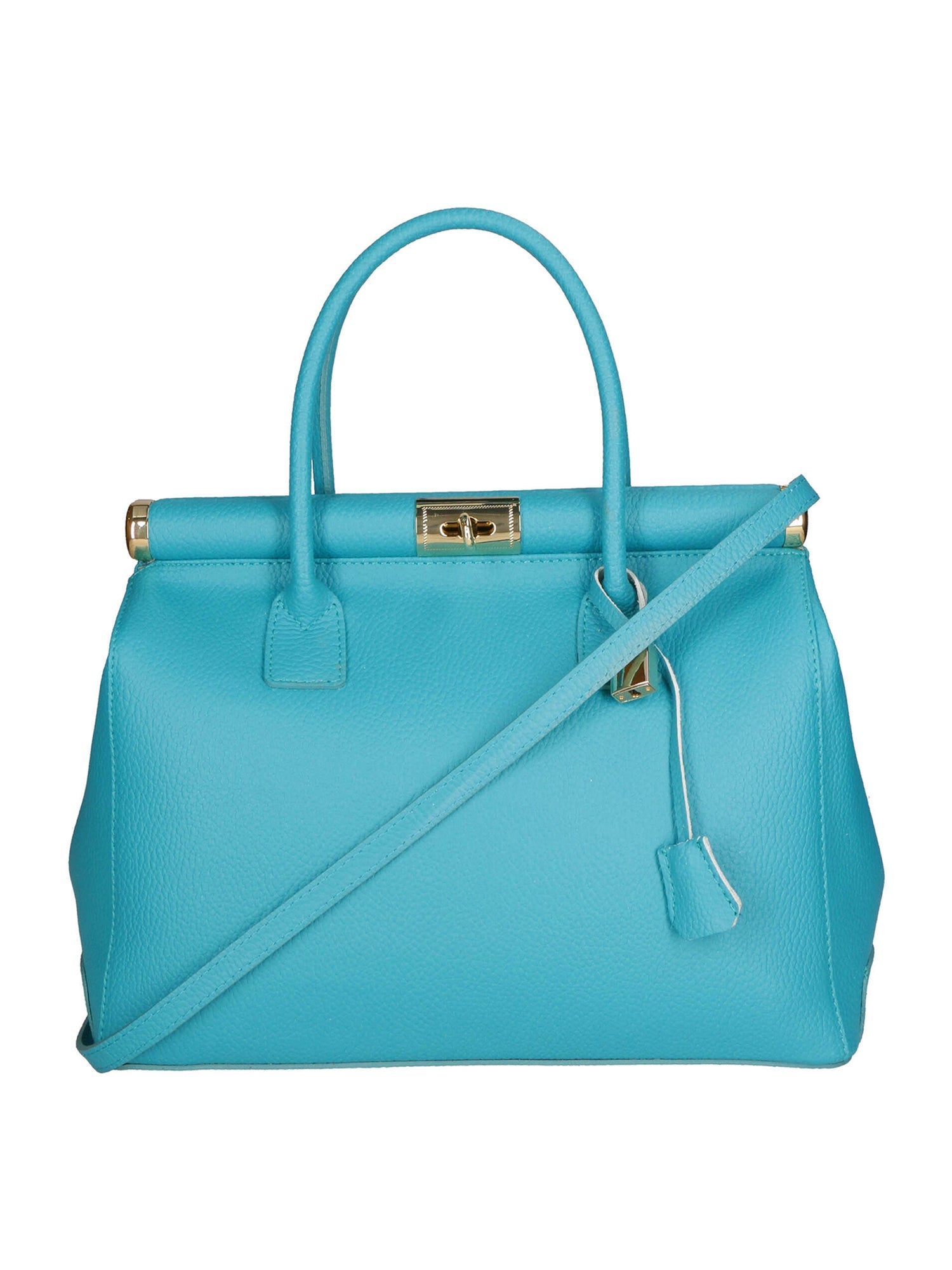 Aleria Borsa a mano da donna Vera pelle 8005-D32 TURCHESE Chiara Ferretti