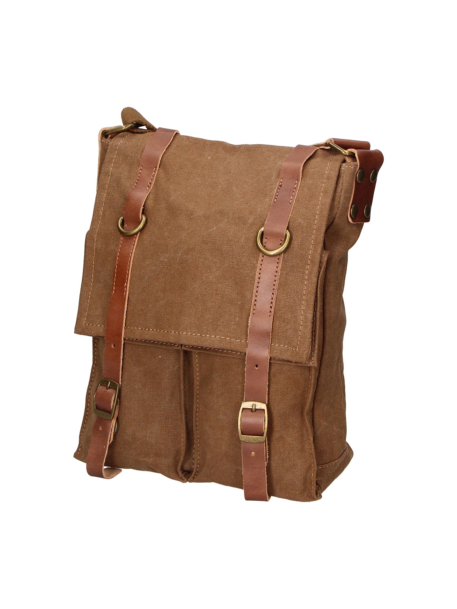 Milena Borsa a tracolla unisex Canvas e vera pelle ZG3009-FANGO TAUPE Chiara Ferretti