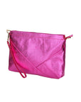 Giorgia Damen-Clutch aus echtem Leder, hergestellt in Italien, 19 x 27 x 2 cm
