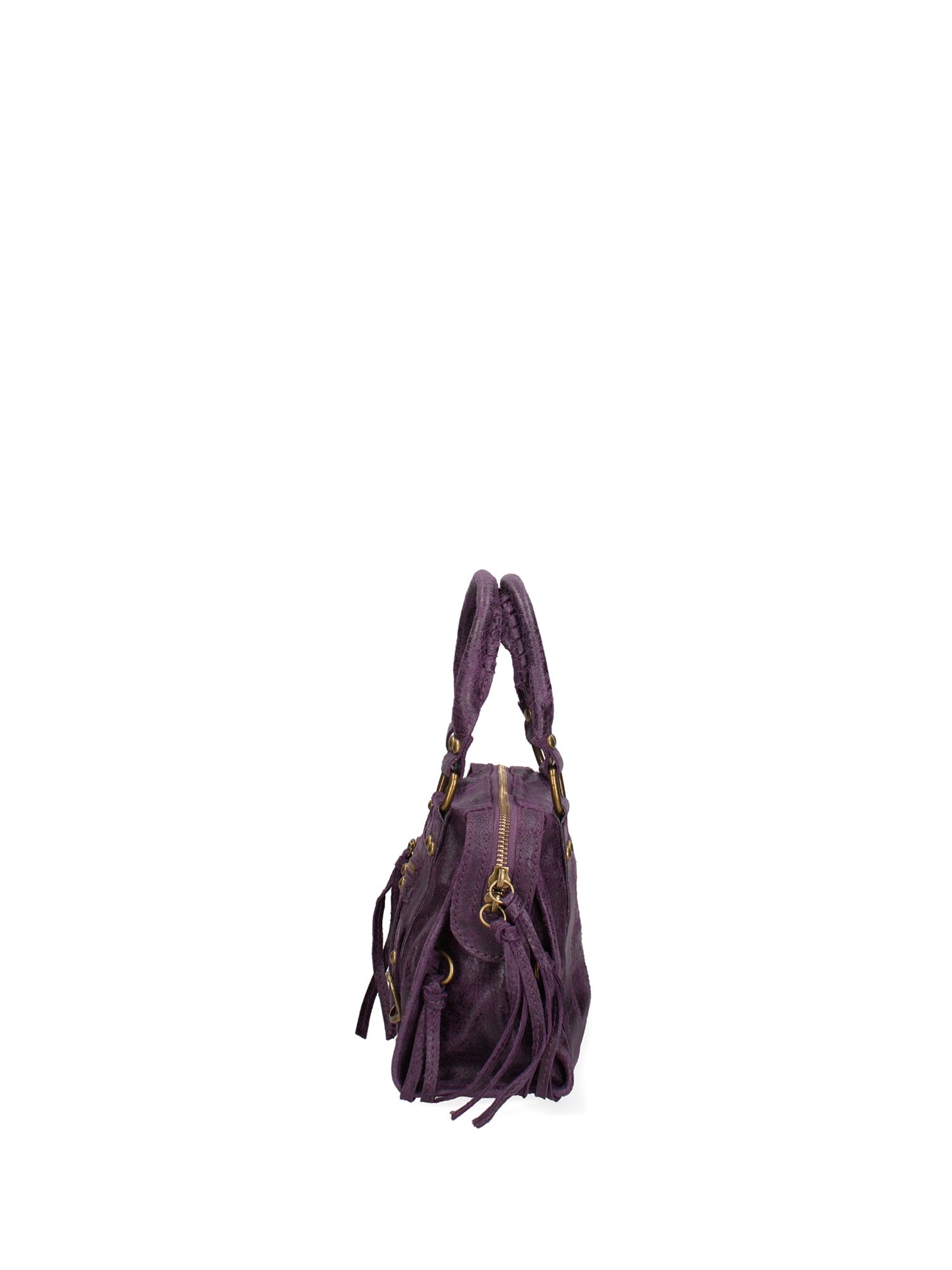 Erisia Borsa a spalla da donna Vera pelle 06091-038 VIOLA SCURO Chiara Ferretti