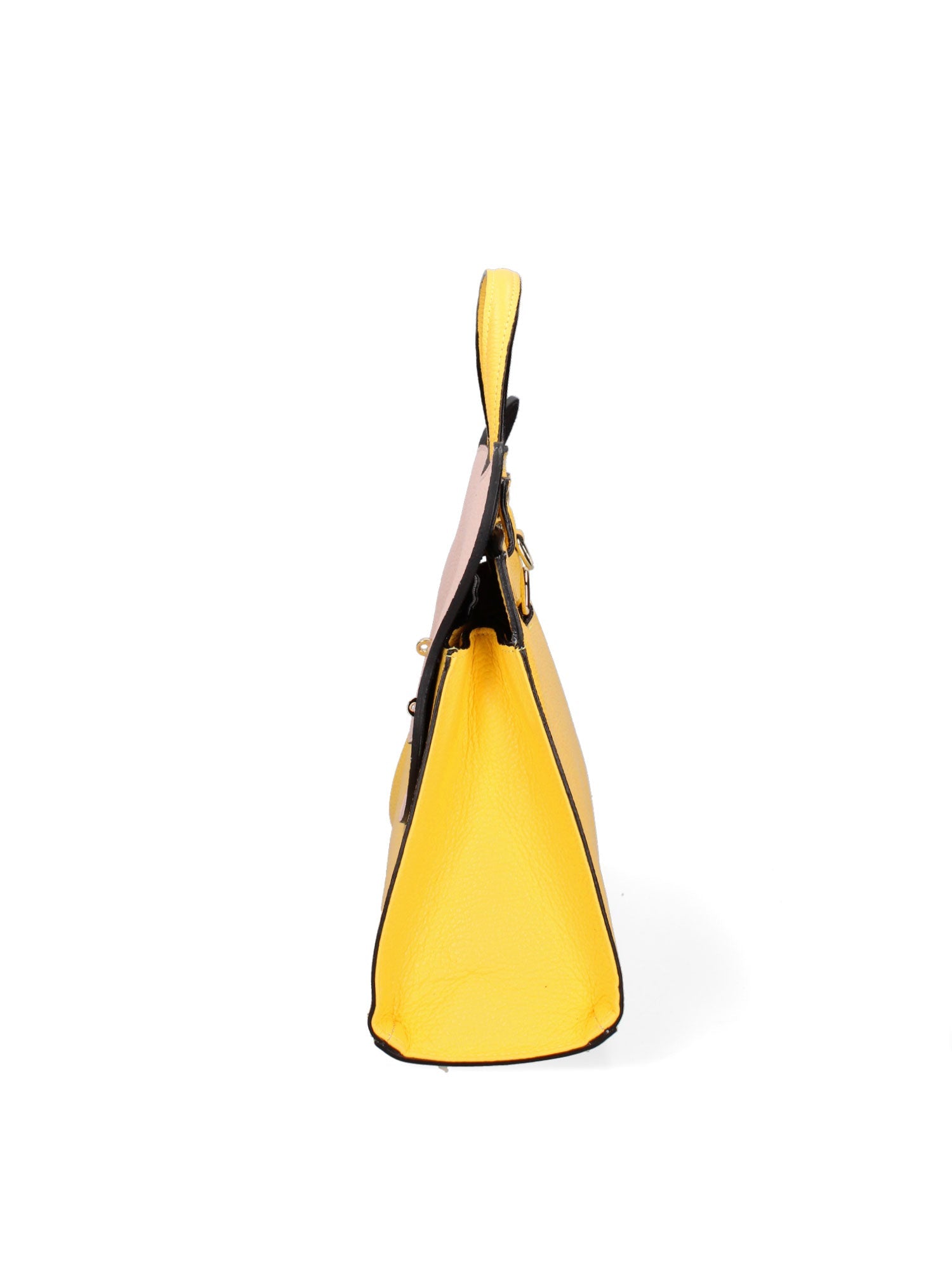 Arancia Borsa a mano da donna 100% pelle 8969-GIALLO+ROSA Chiara Ferretti