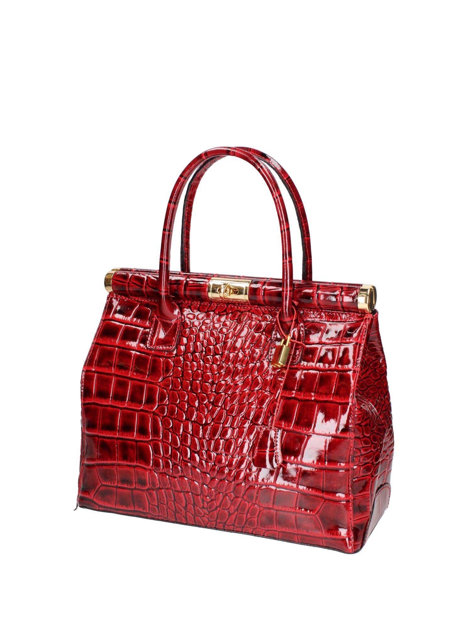 Delfina Borsa a mano da donna Vera pelle 7742-C10 ROSSO SCURO Chiara Ferretti